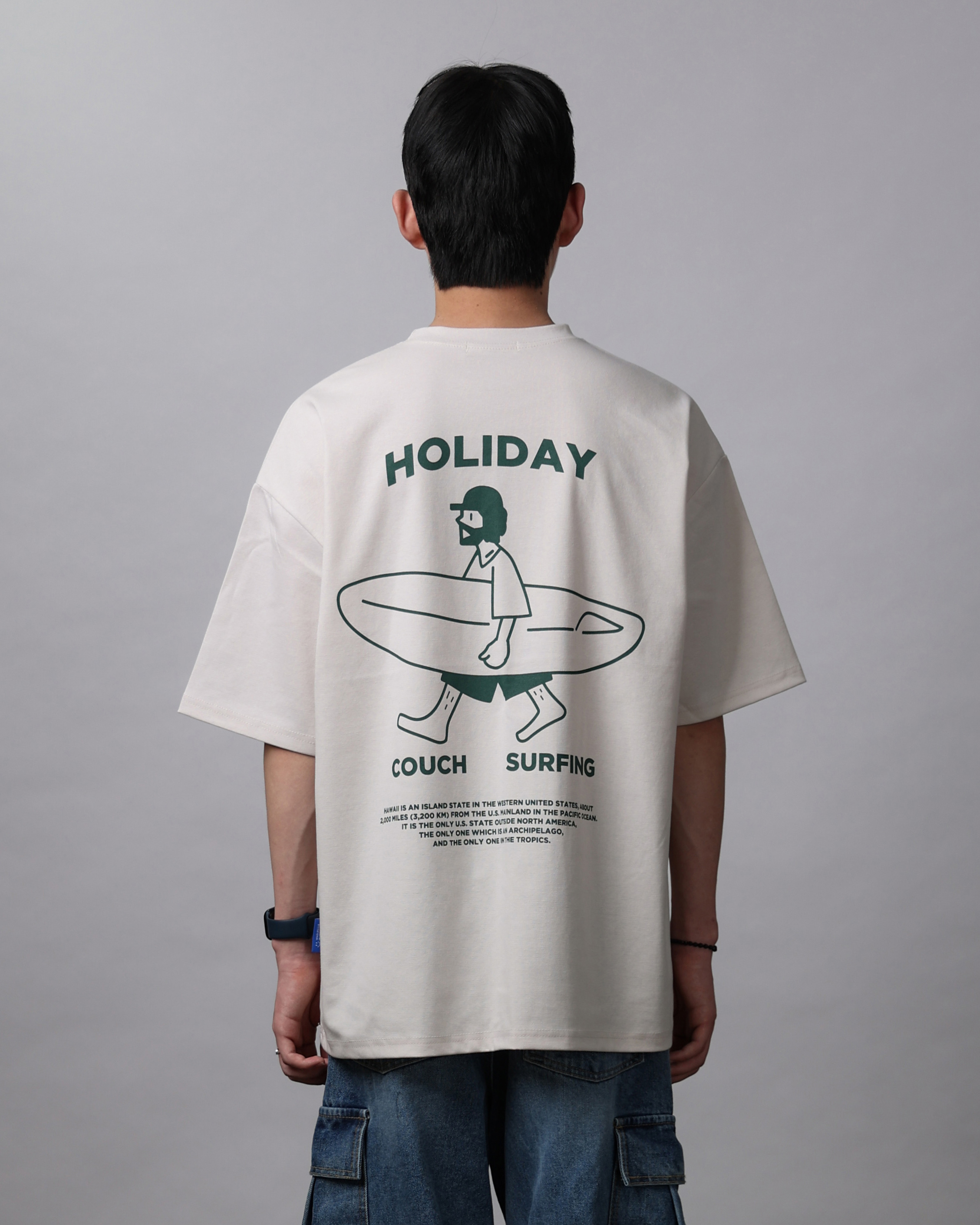 ANOTHR HOLIDAY SURF Summer T Shirts (Black/Cream/White)