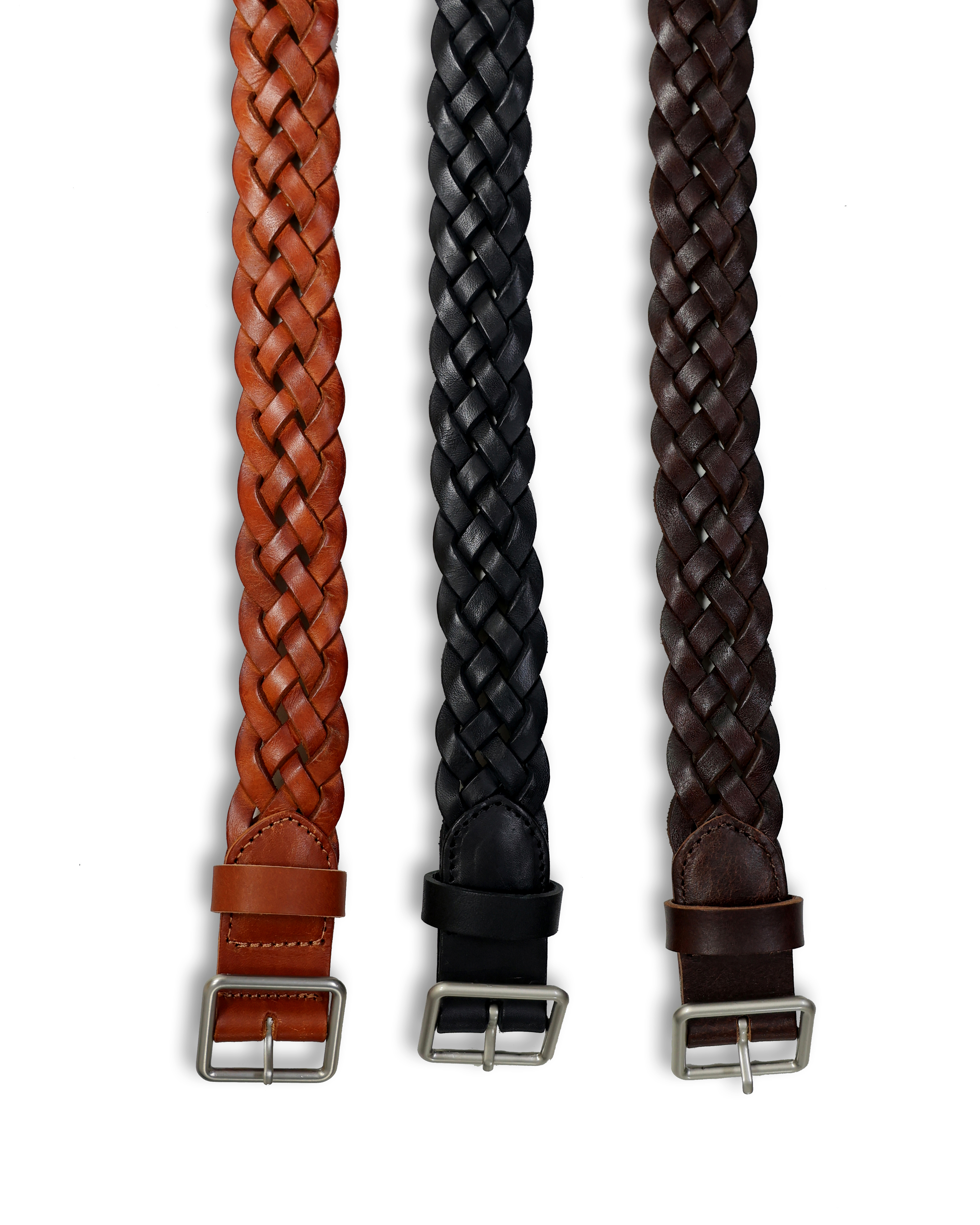 NXT Weaved Leather 30MM Mesh Belt (Black/Brown/Camel)