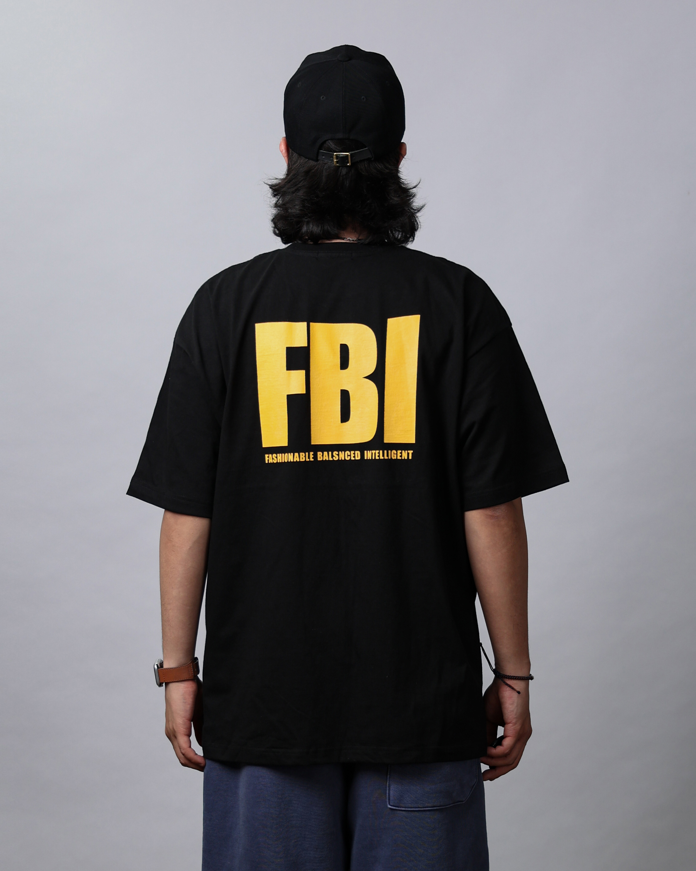 EXPRS FBI Parody Printed T Shirts (Black)