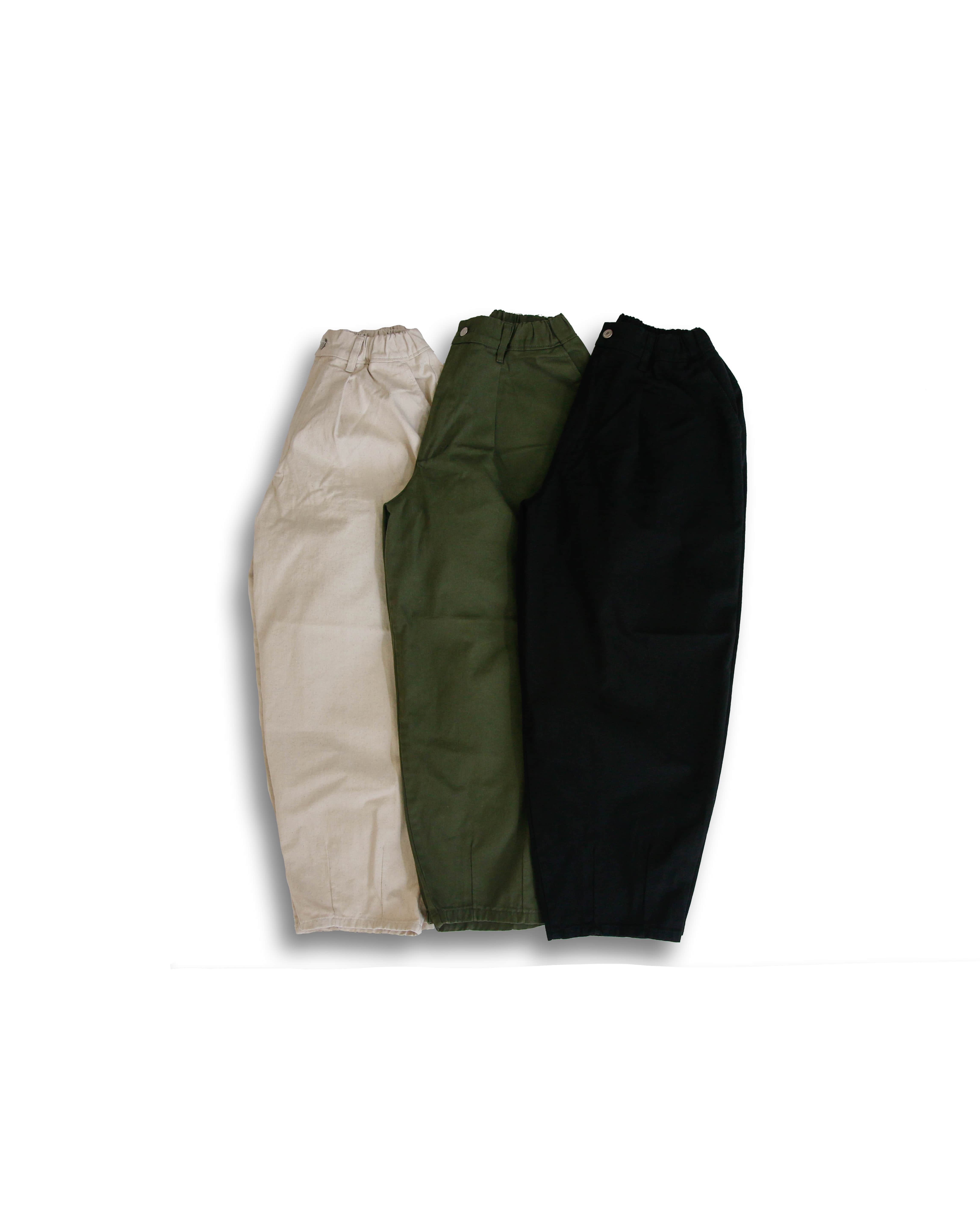 Origin Cotton Balloon Pants (Black/Khaki/Ivory)