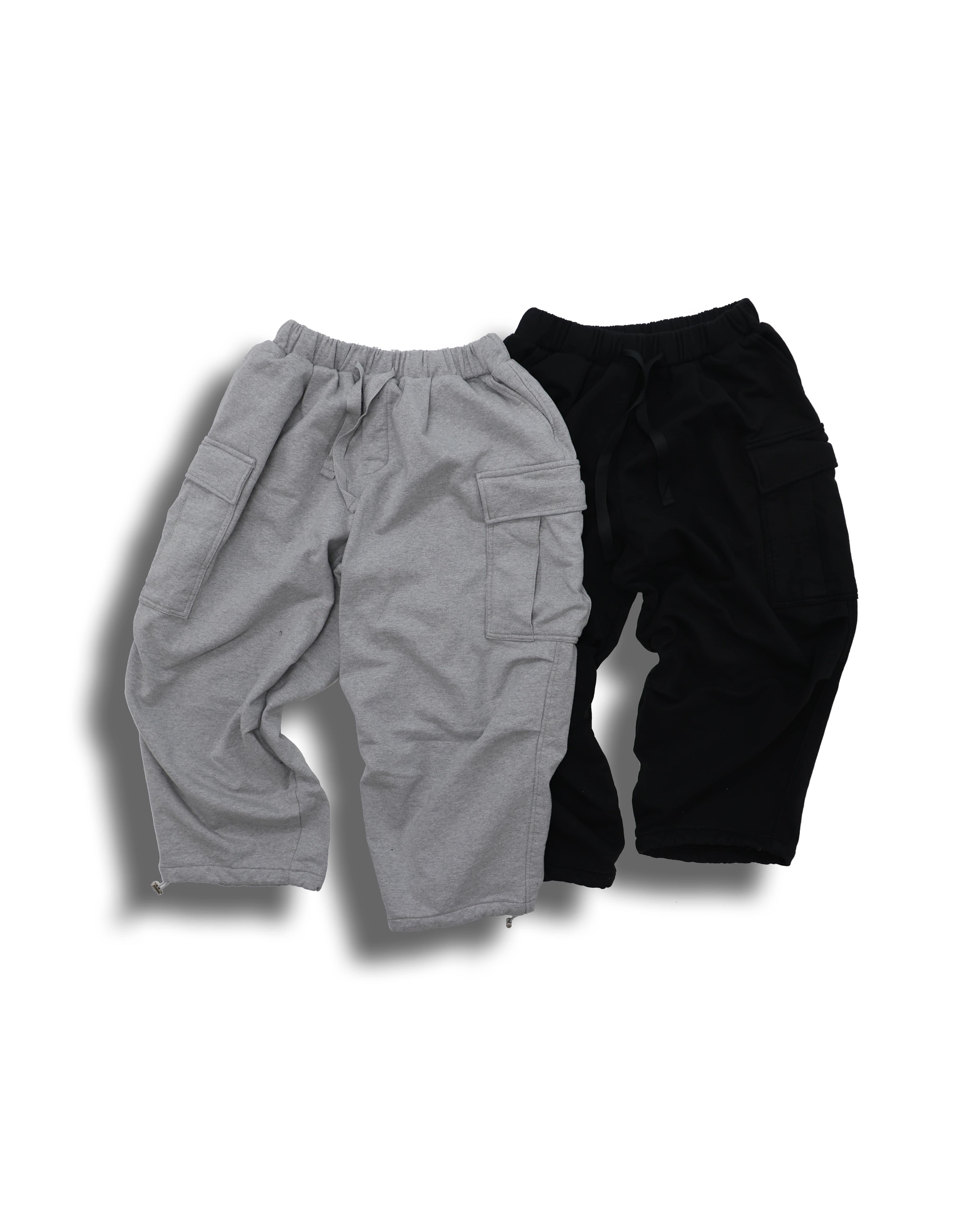 Heavy Sweat Cargo Training Pants (Black/Gray)