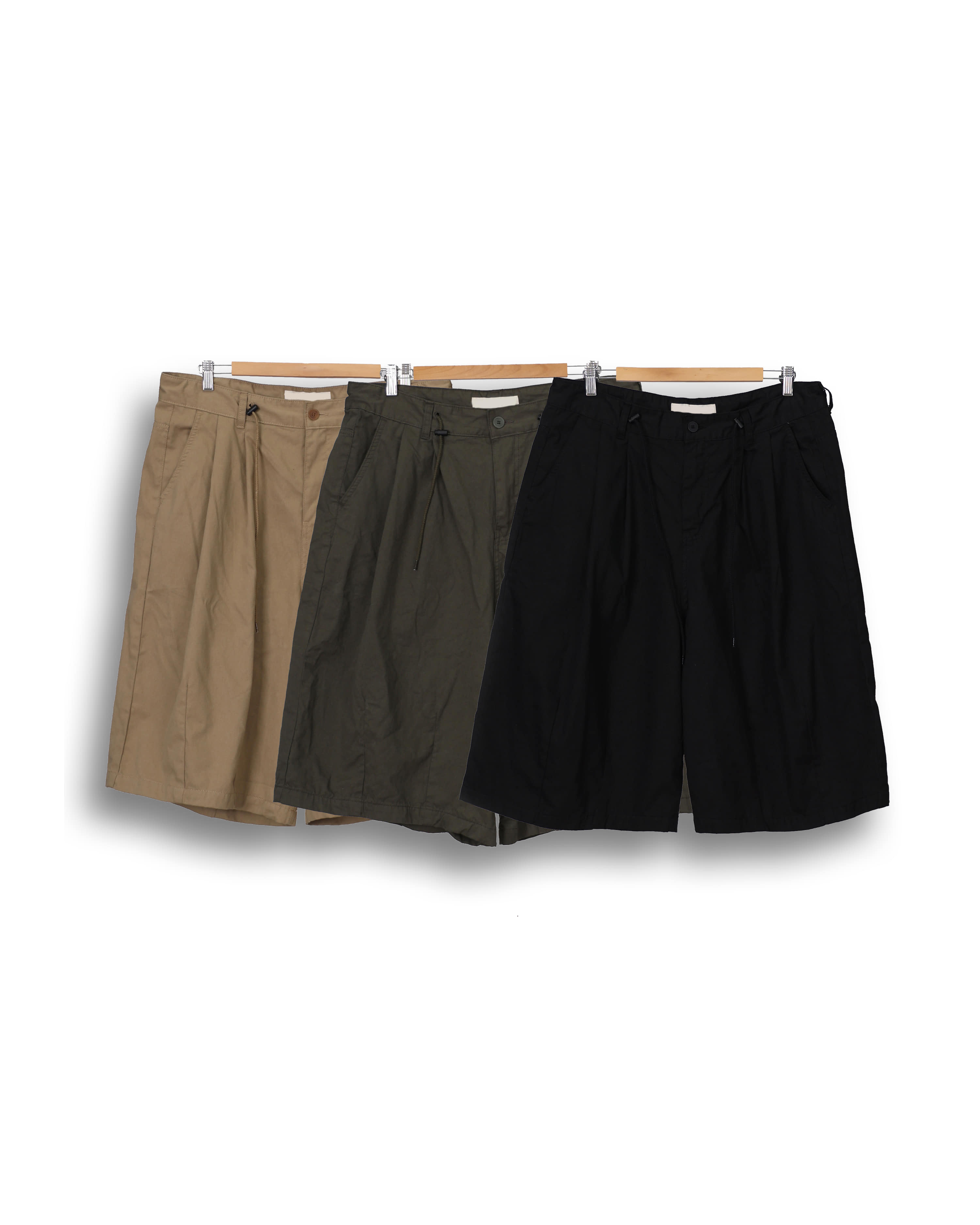 FARM Twill Cotton Half Balloon Pants (Black/Khaki/Beige)