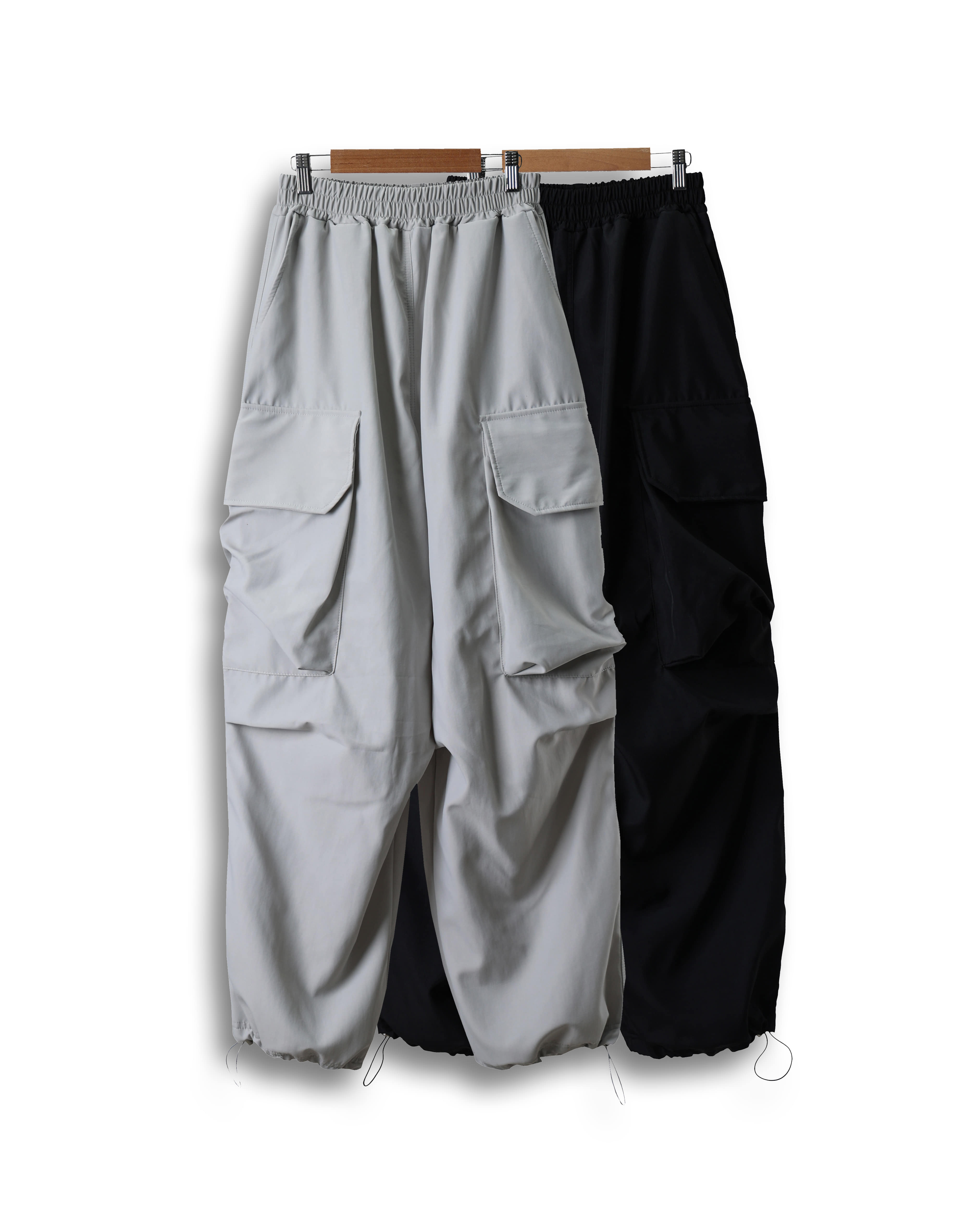 TIME 24 Winter Balloon Parachute Pants (Black/Light Gray)