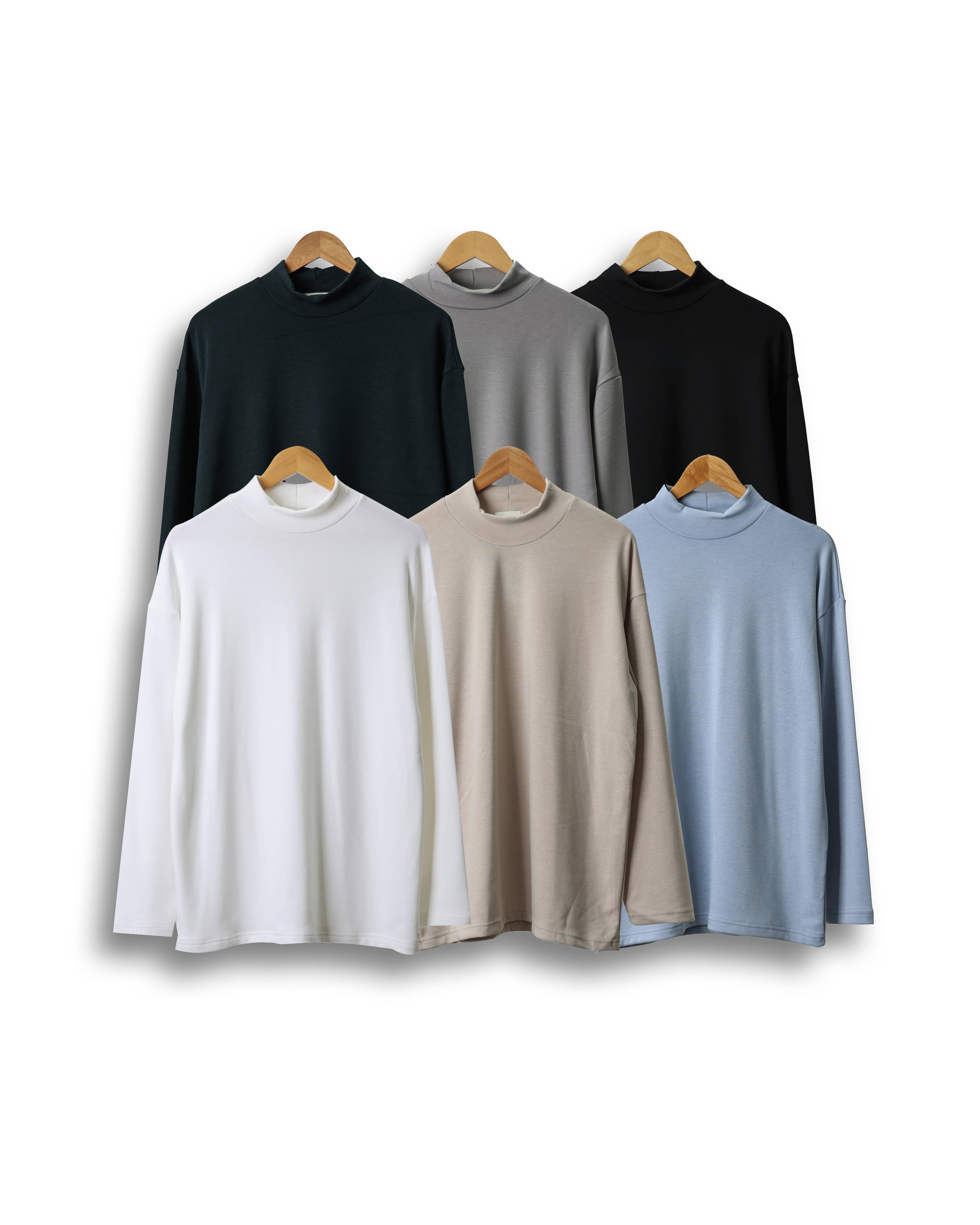 FREKS Mock Turtle Neck Long Sleeves (Black/Green/Light Gray/Sky Blue/Beige/White)