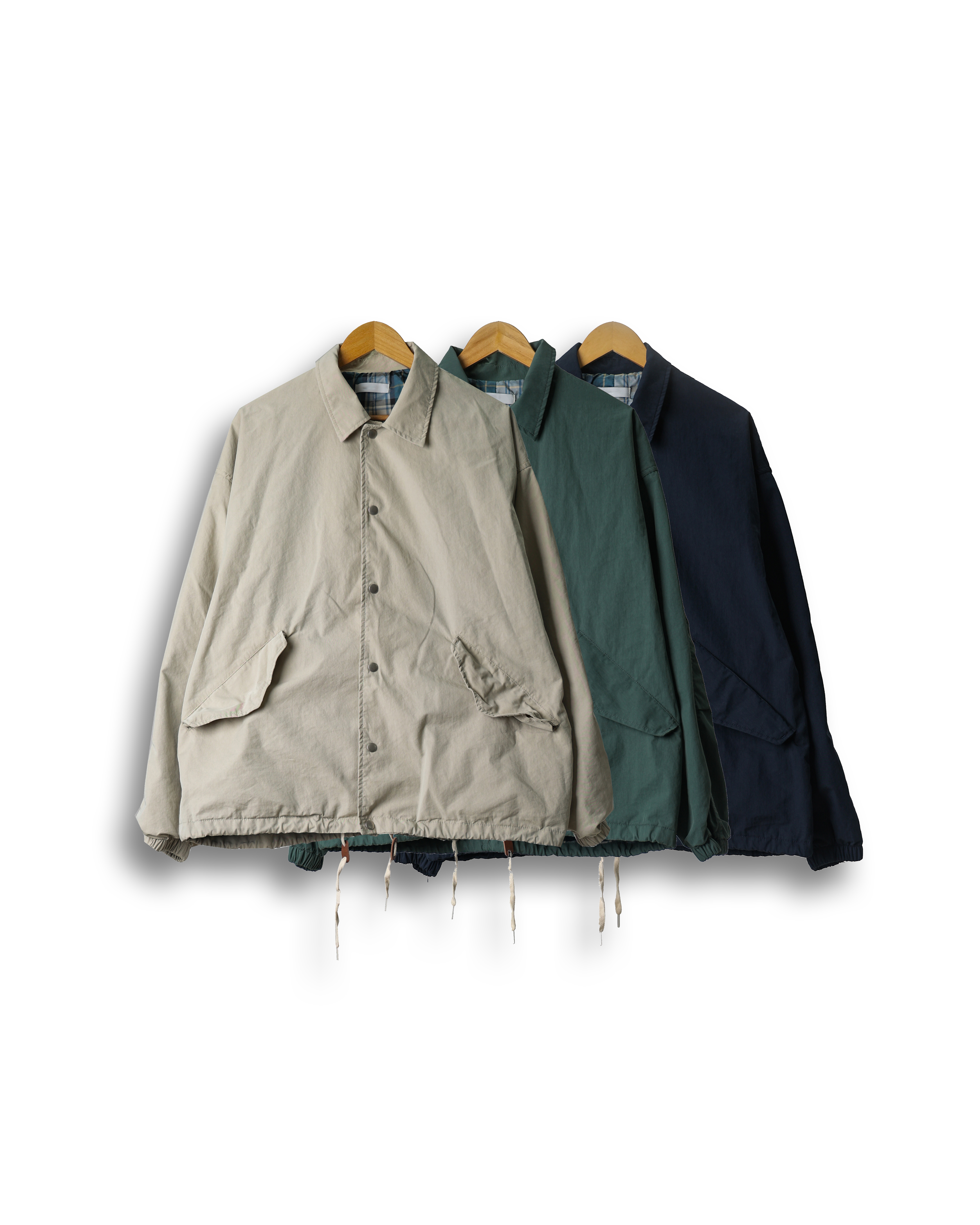 SPEC Washed WInd Coach Team Jacket (Navy/Green/Beige)