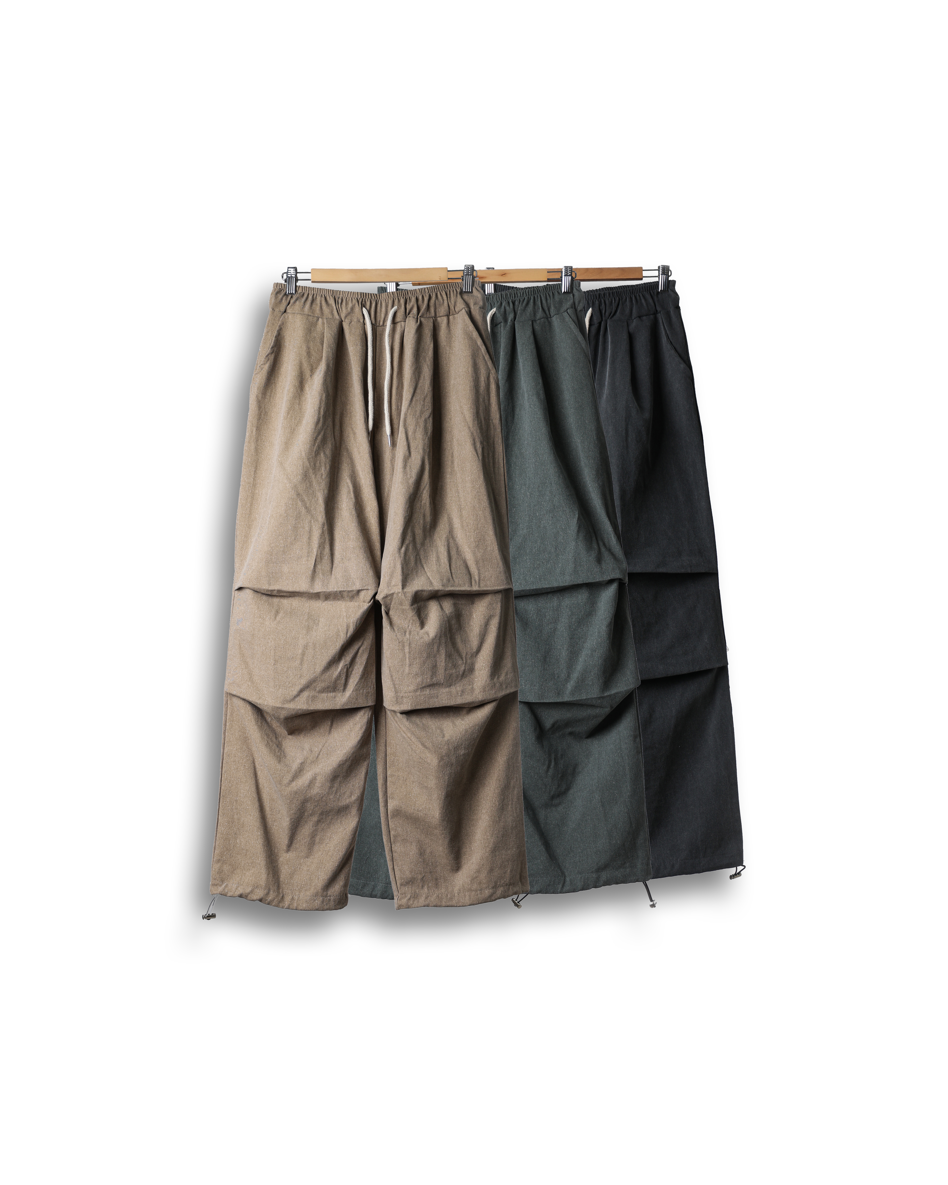 DARW Pigment String Parachute Pants (Black/Khaki/Beige)