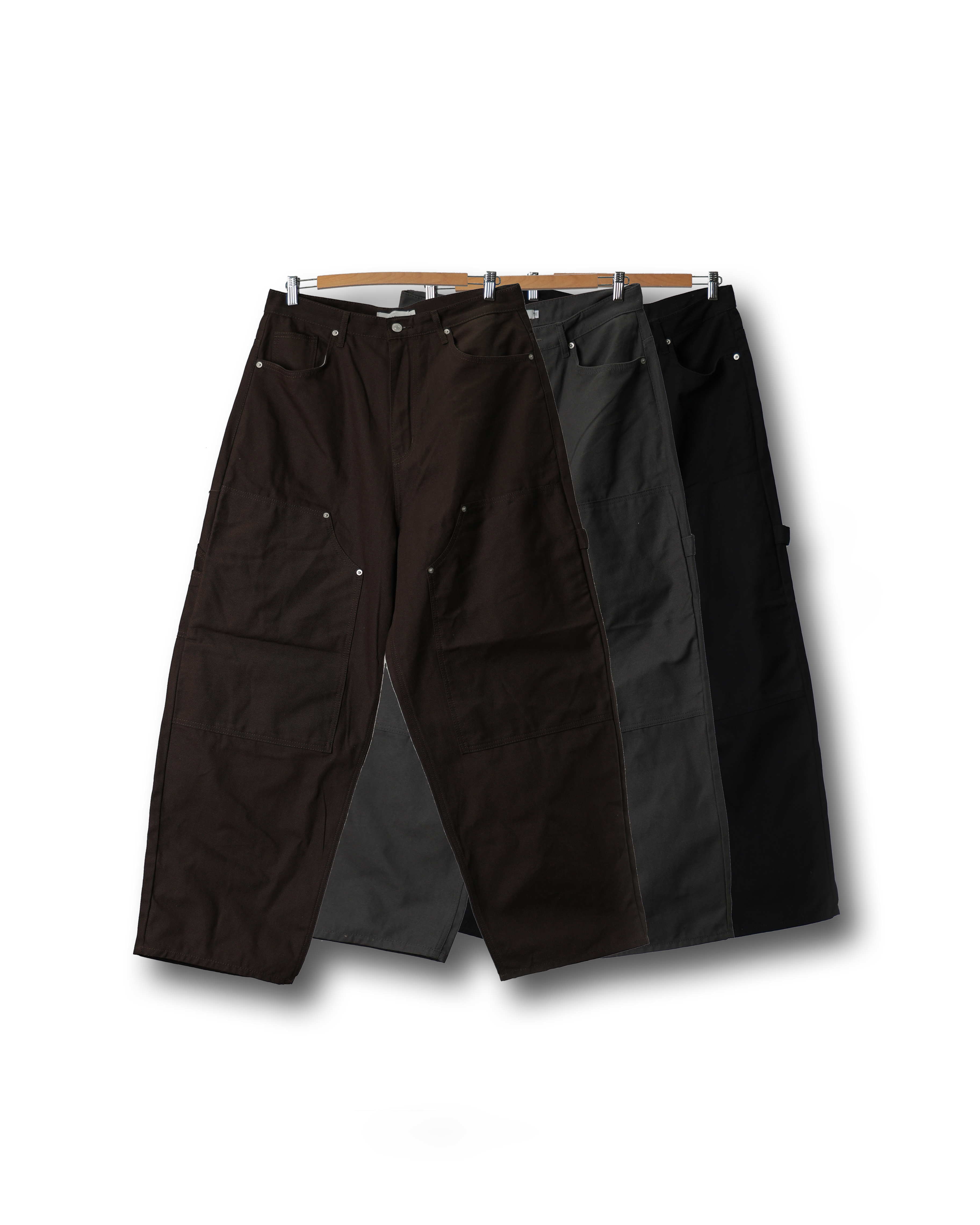 WOTT Flame Double Knee Work Pants (Black/Charcoal/Brown)