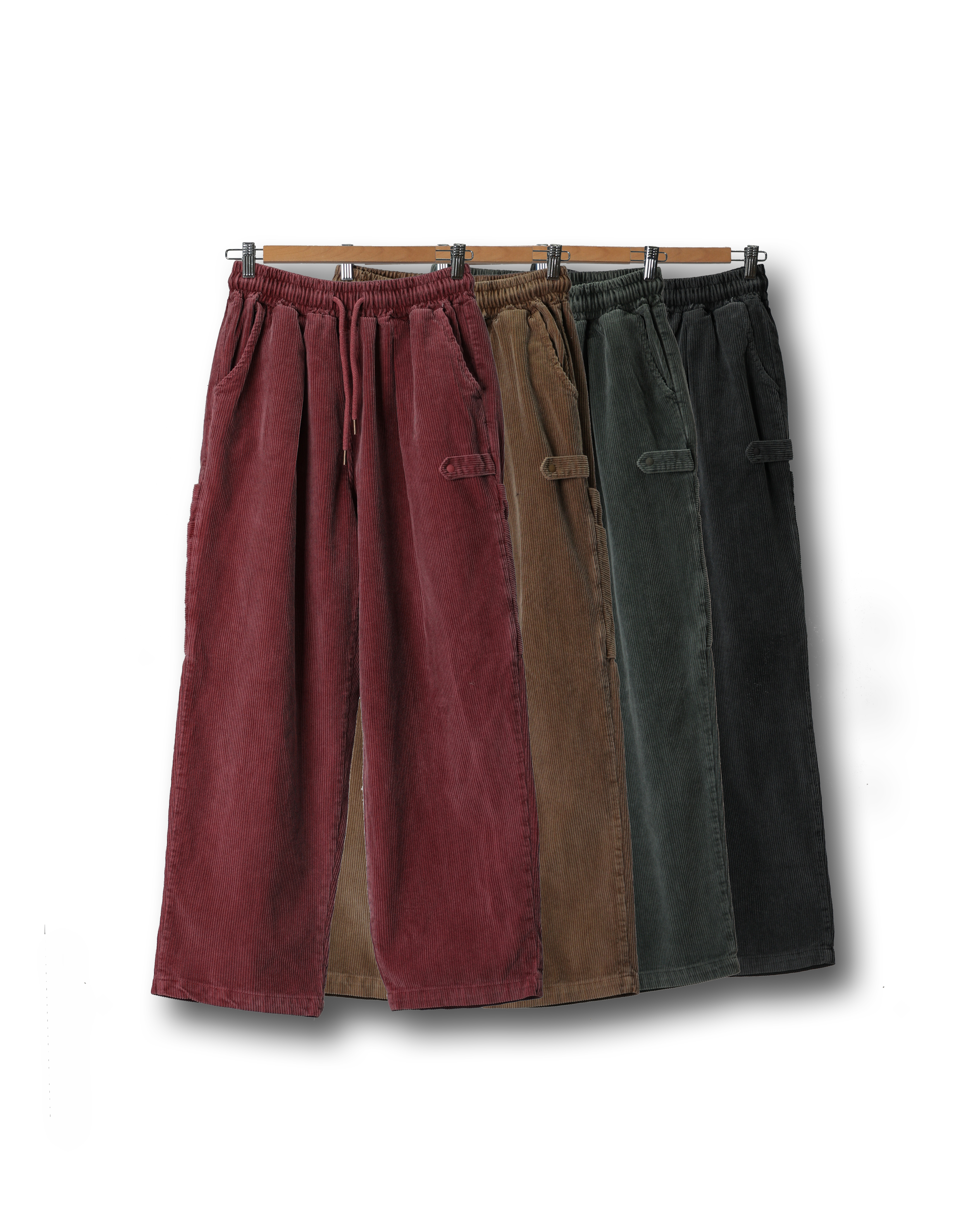 HFIVE DAMS Corduroy Carpenter Pants (Charcoal/Olive/Brown/Wine)