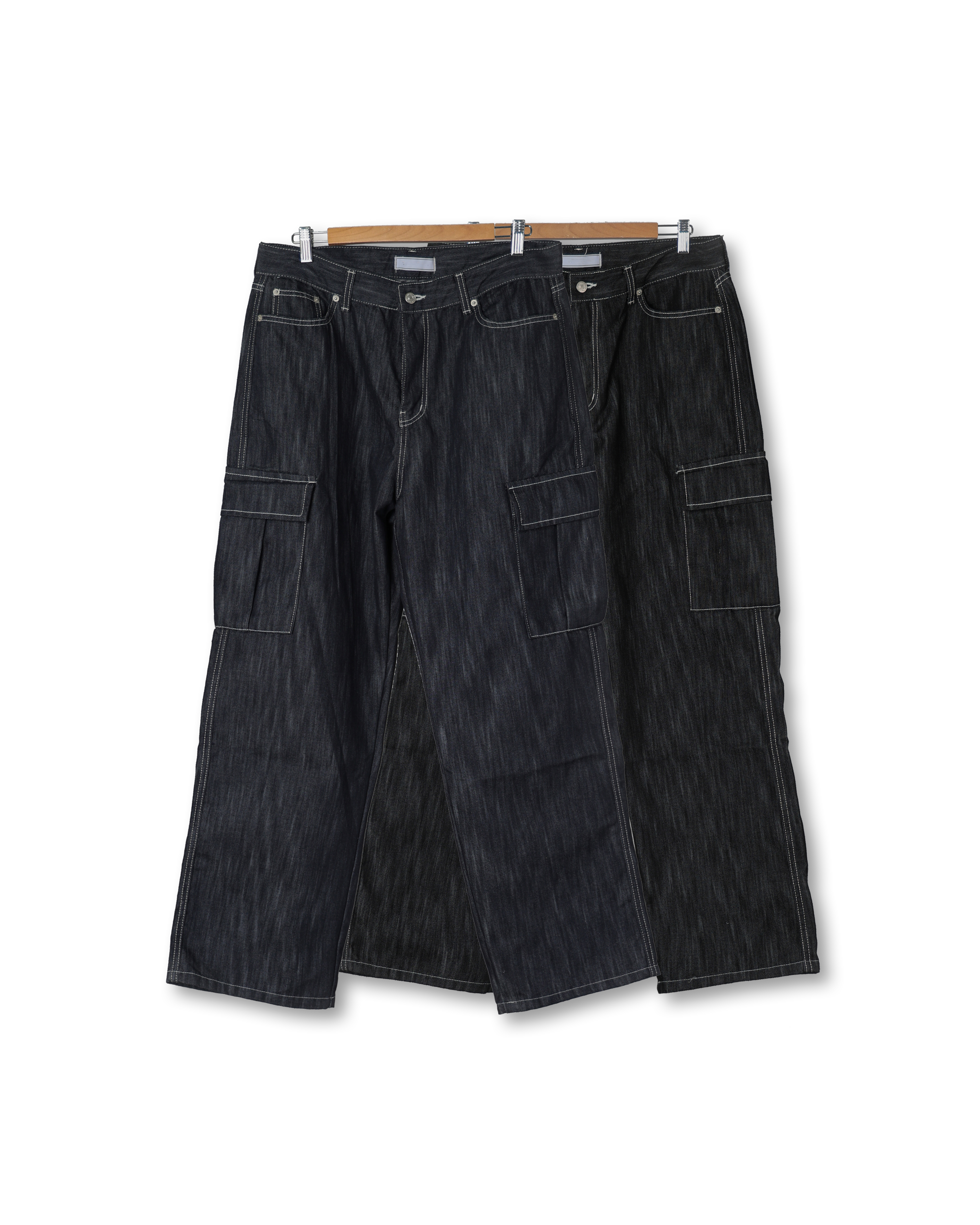 BYSTAR 650-1 Cargo Non Denim Pants (Black Denim/Blue Denim)