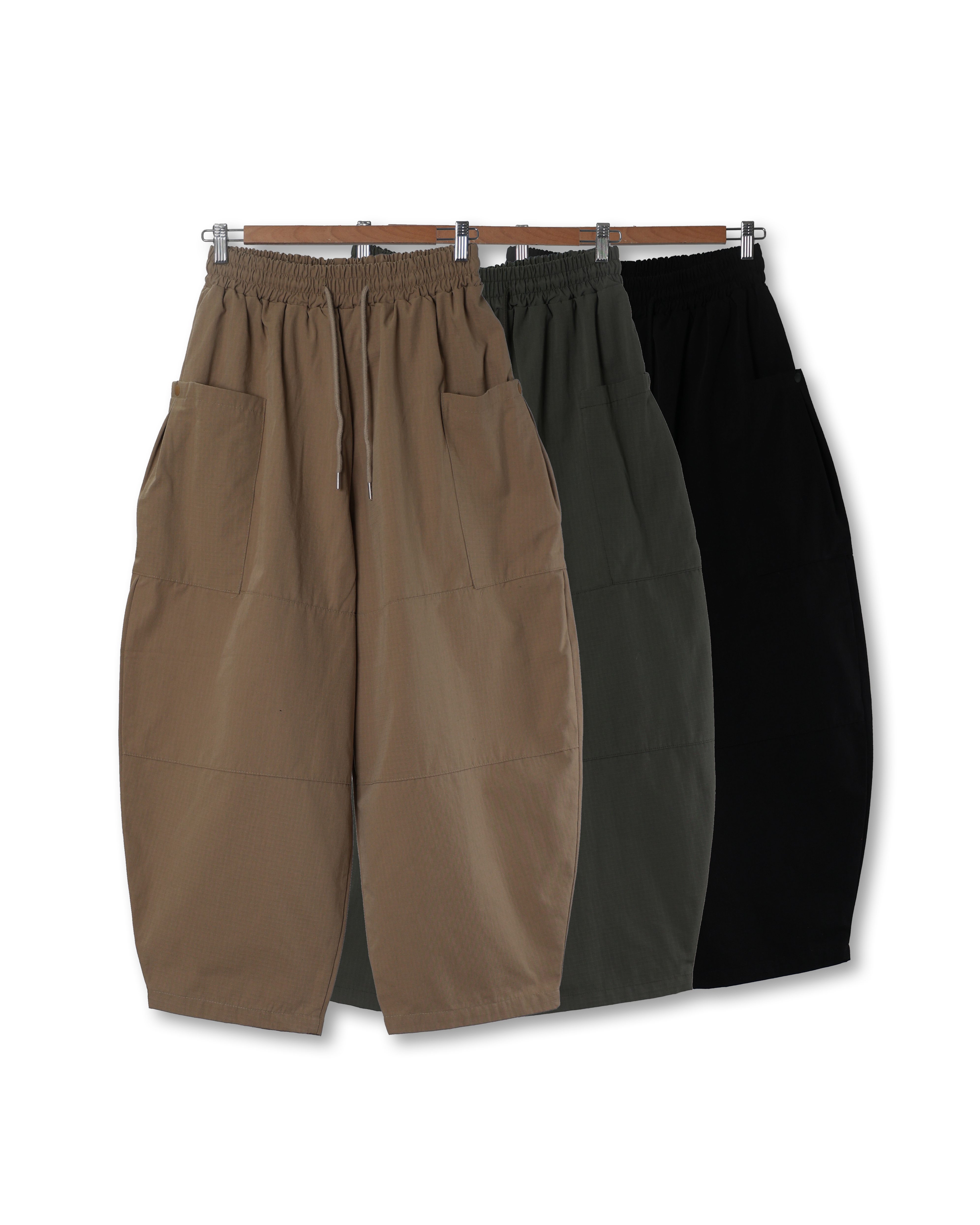 RARA ADRE Ripstop Just Balloon Pants (Black/Olive/Beige)