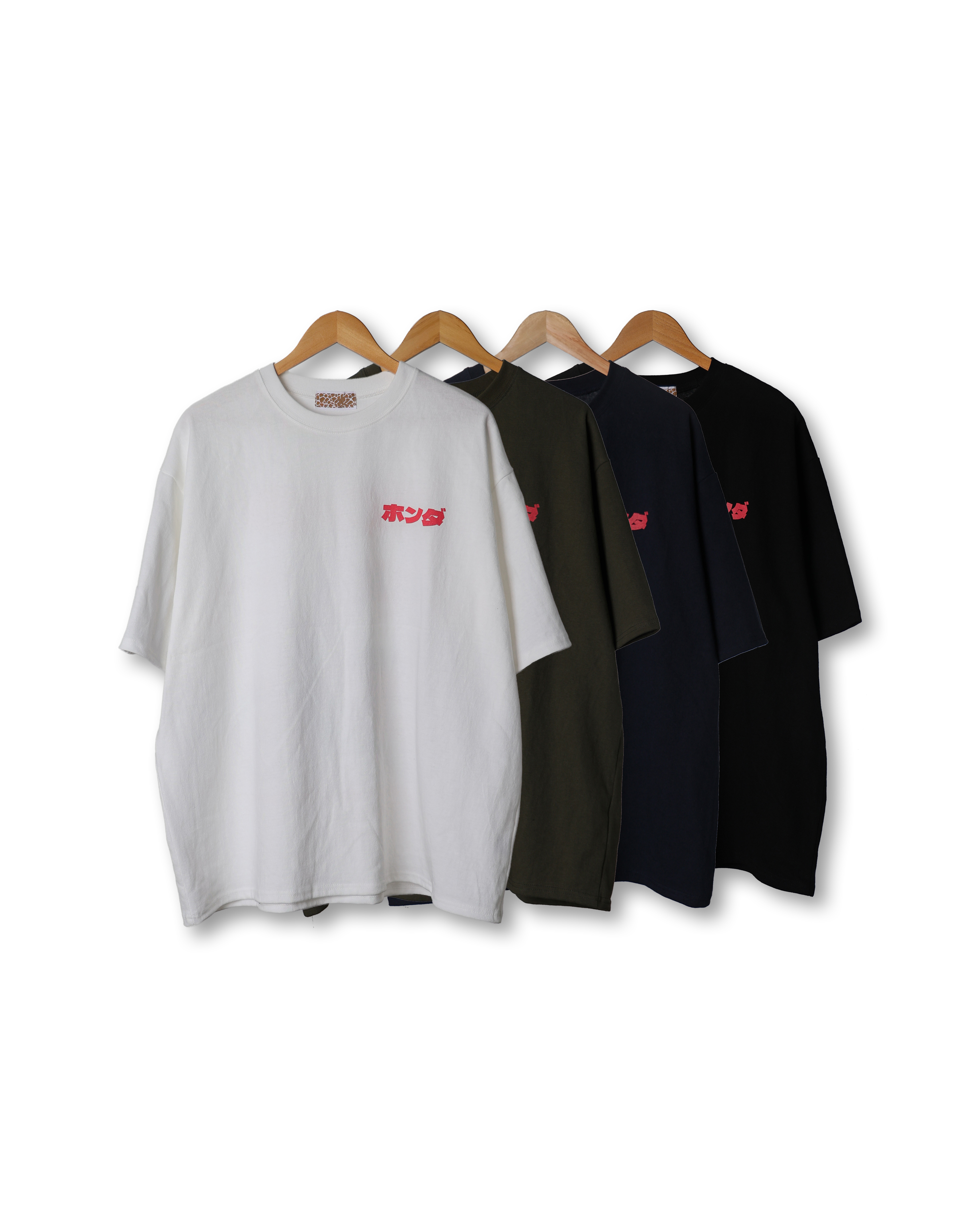 KIRI Hiragana Over Printed T Shirts (Black/Navy/Olive/Ivory) - 16차 리오더 (올리브 7/1 배송예정)