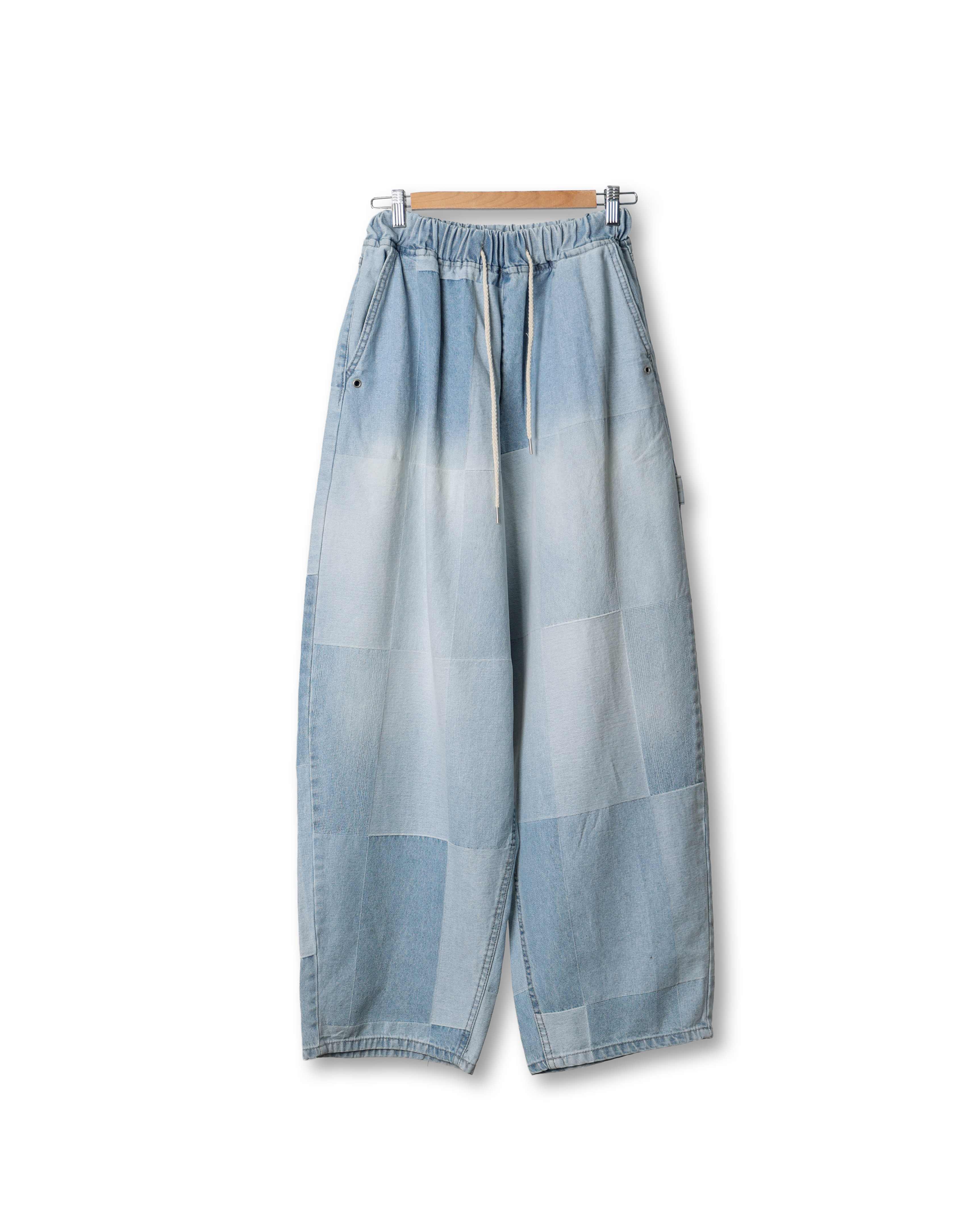 CLV P301 Patchwork Denim Balloon Pants (Light Denim)