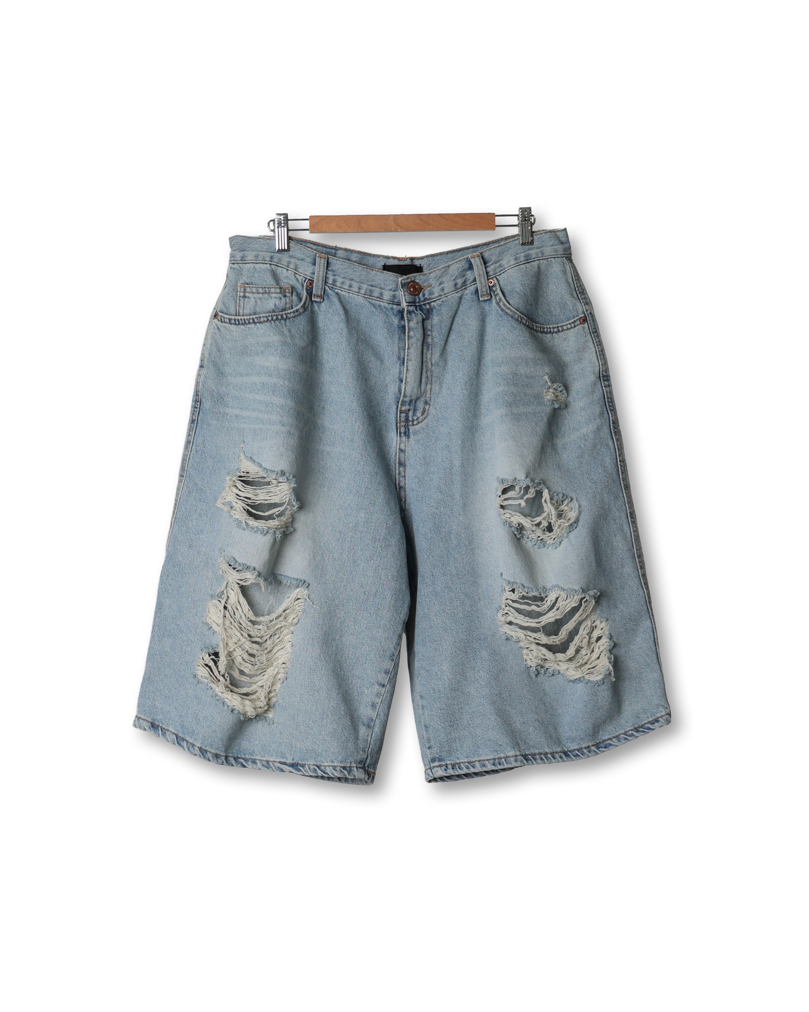 FITS 781 Vintage Detail Denim Bermuda Pants (Light Denim)