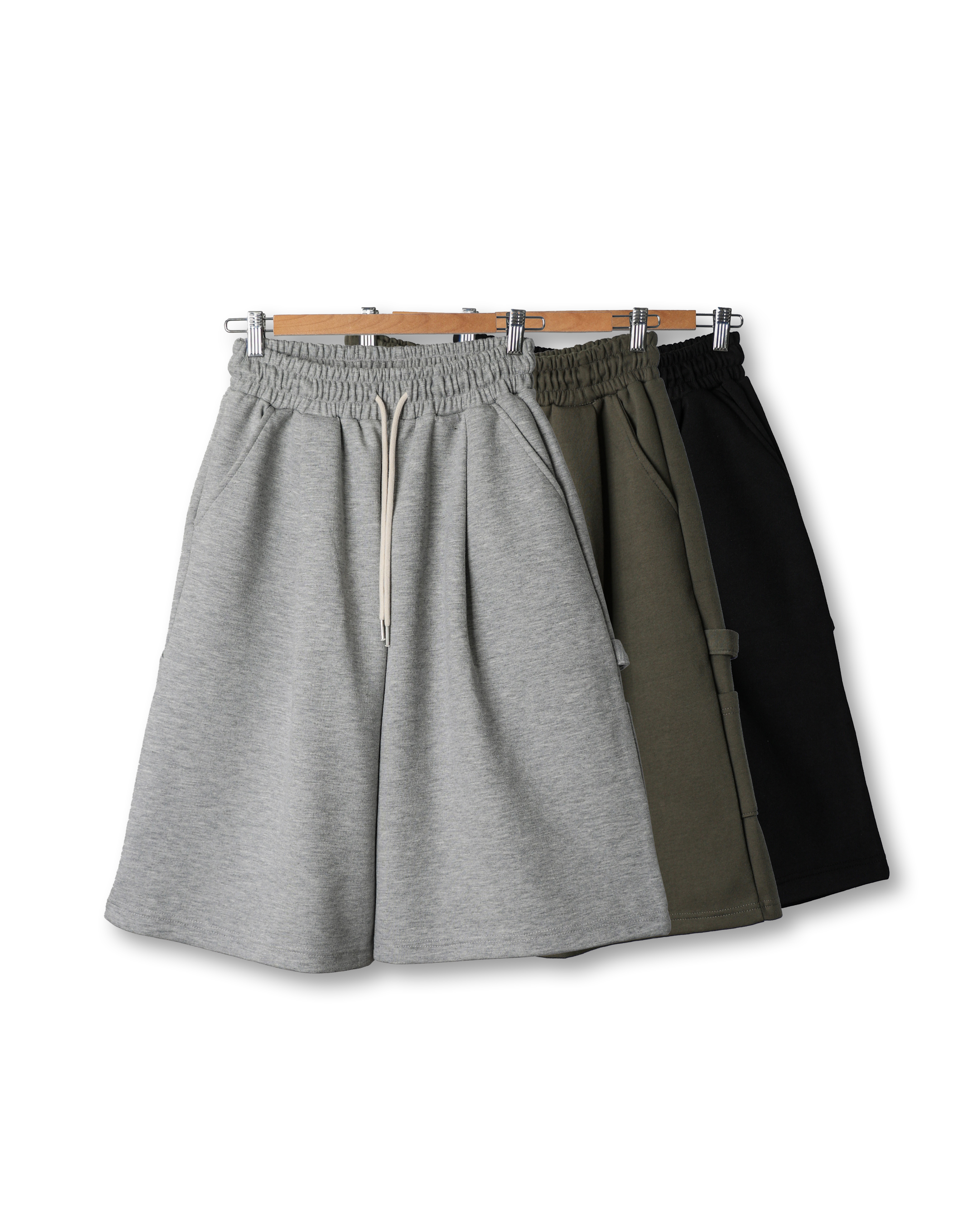 WMH Carpenter Work Sweat Half Pants (Black/Gray/Olive)