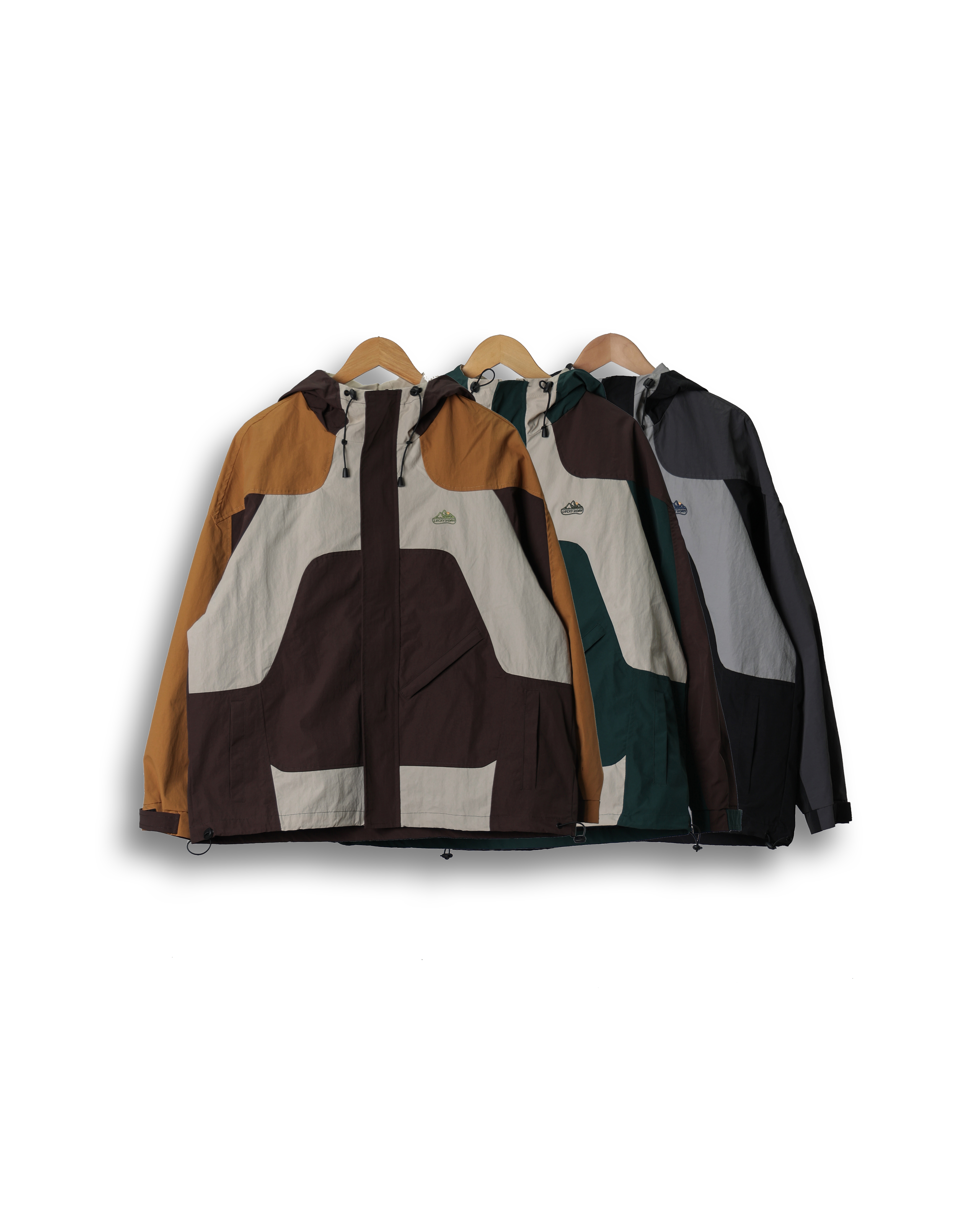 OMAGE Multi Colouring Washa Wind Jacket (Black/Brown/Green)