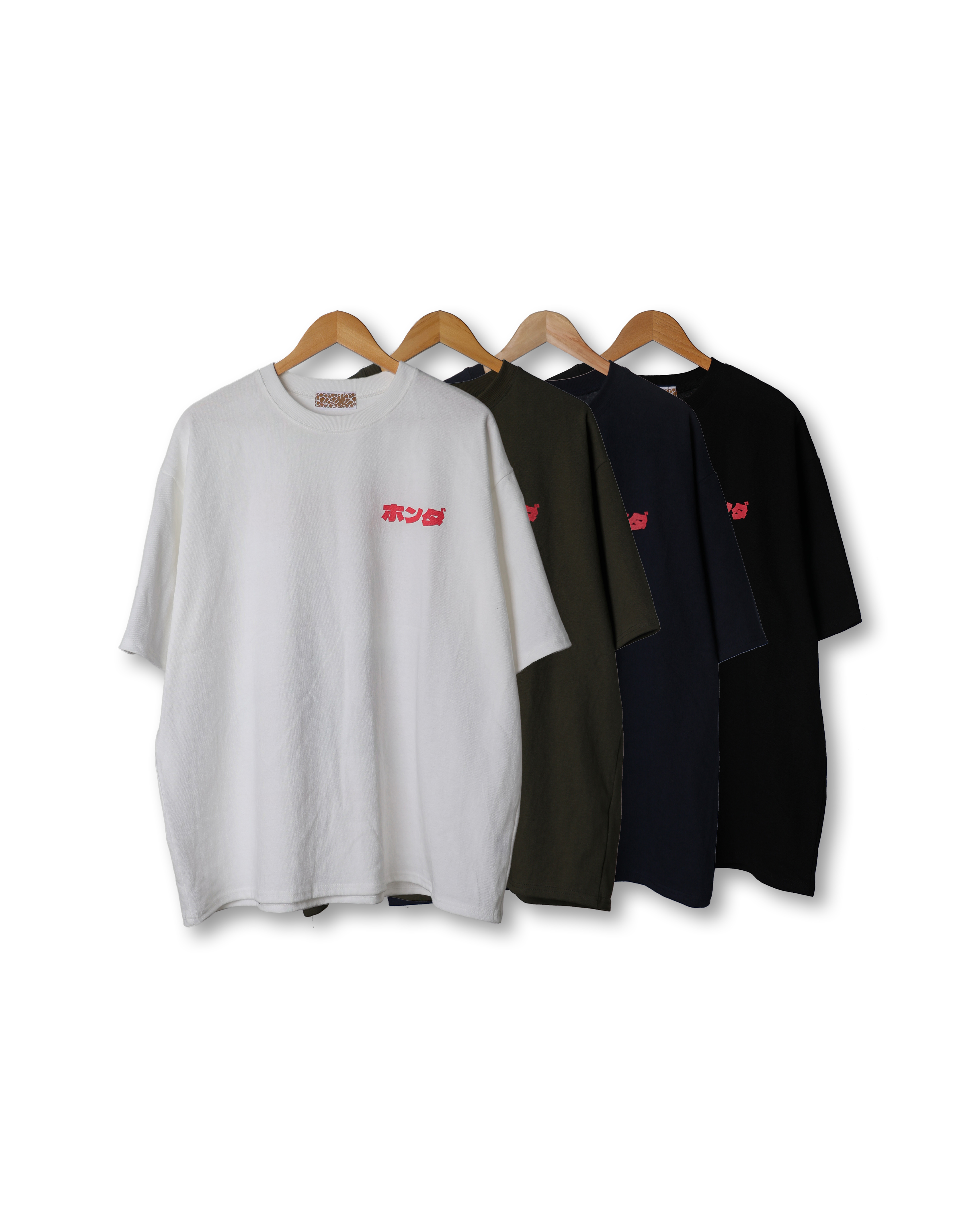 KIRI Hiragana Over Printed T Shirts (Black/Navy/Olive/Ivory)