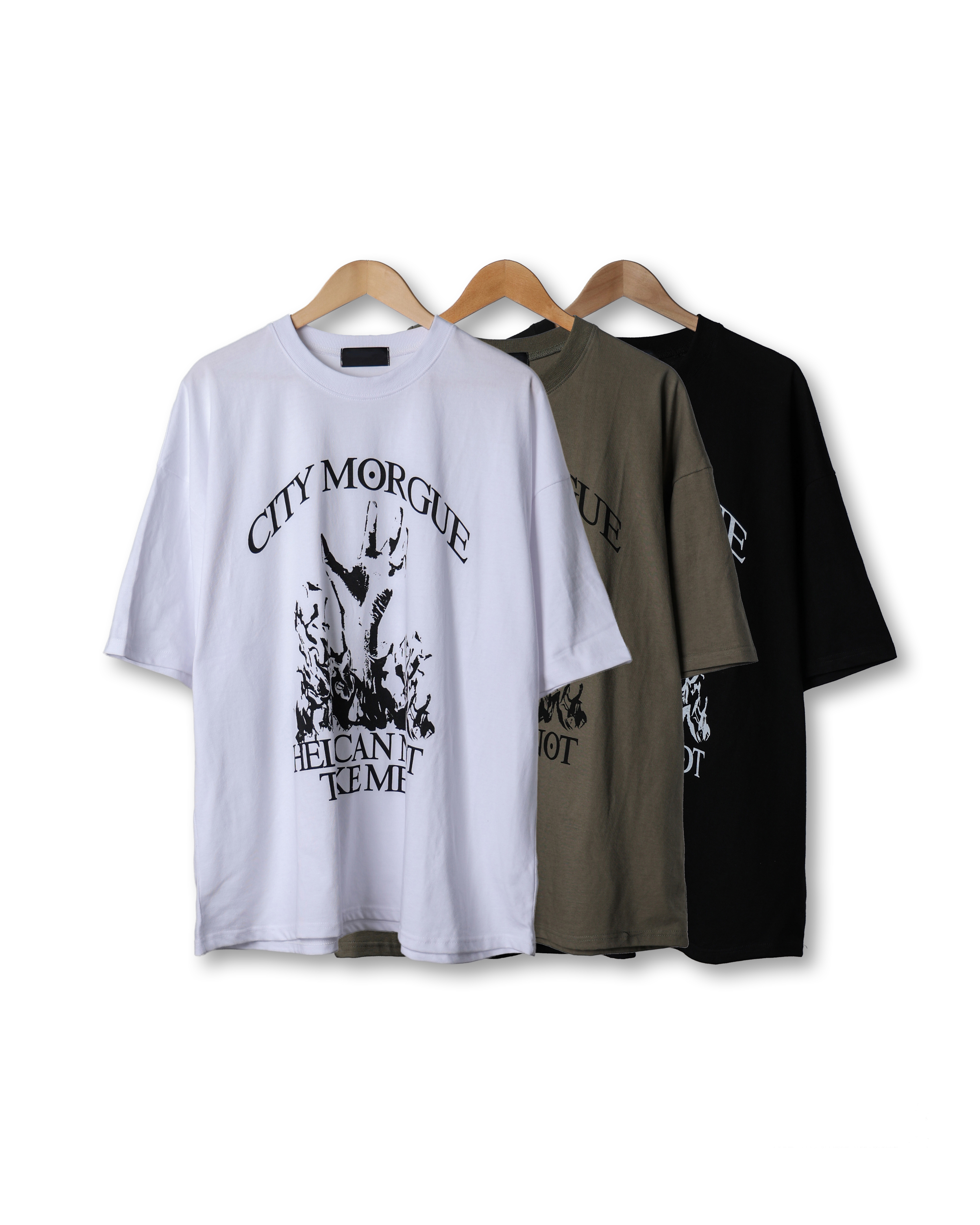 BROWN CITY MORGUE Graphic T Shirts (Black/Olive/White)