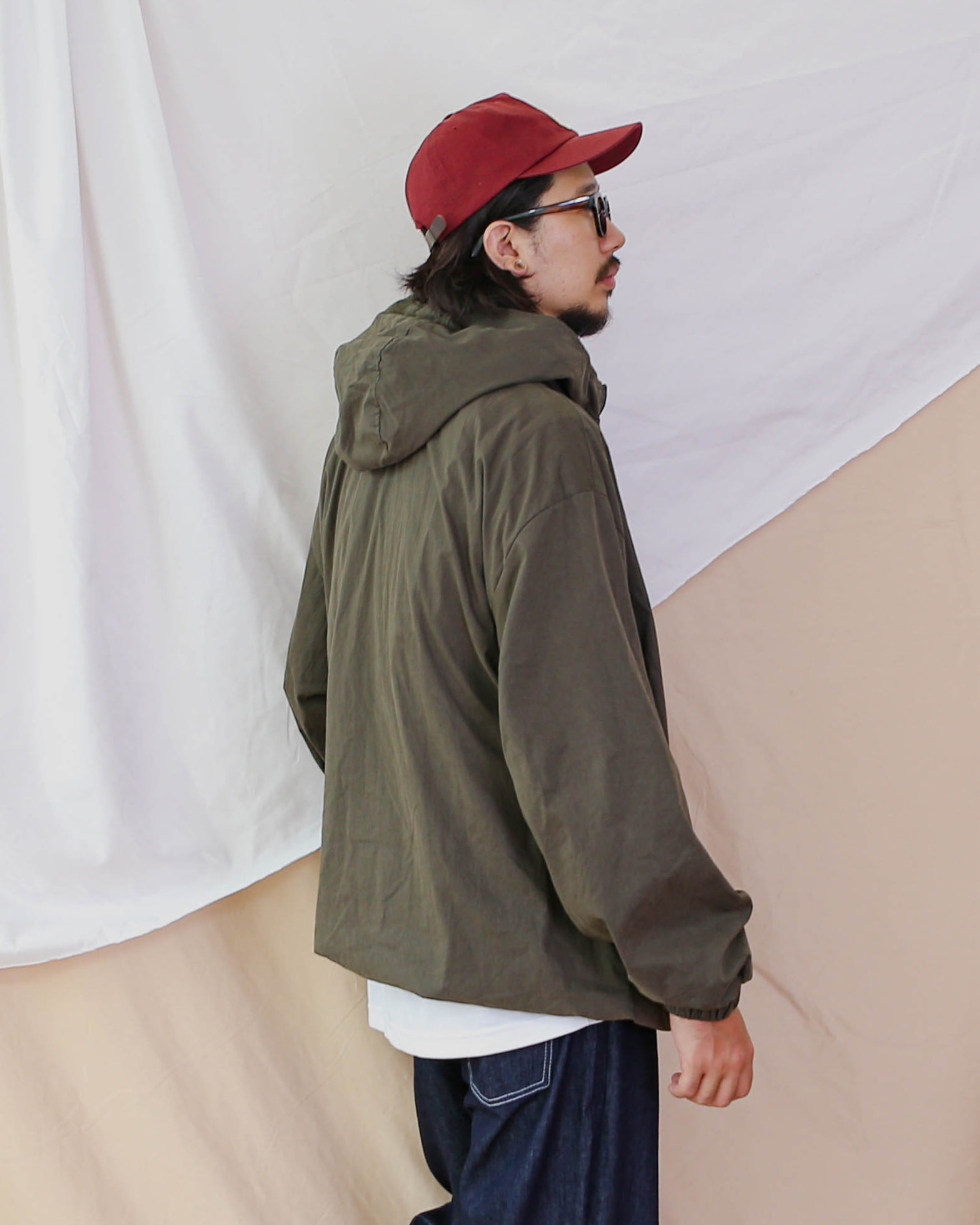 Vintage Over Strap Anorak (Black/Khaki)