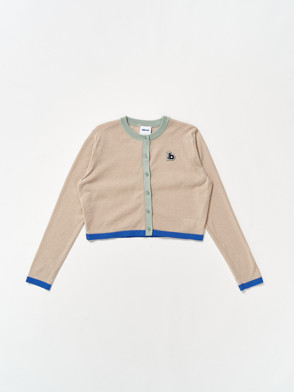 Long Sleeve Crop Cardican_Beige