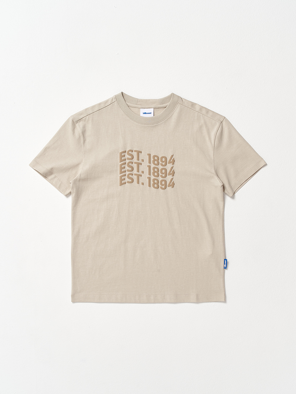 EST.1894 Printed Half T-Shirts_Light Beige