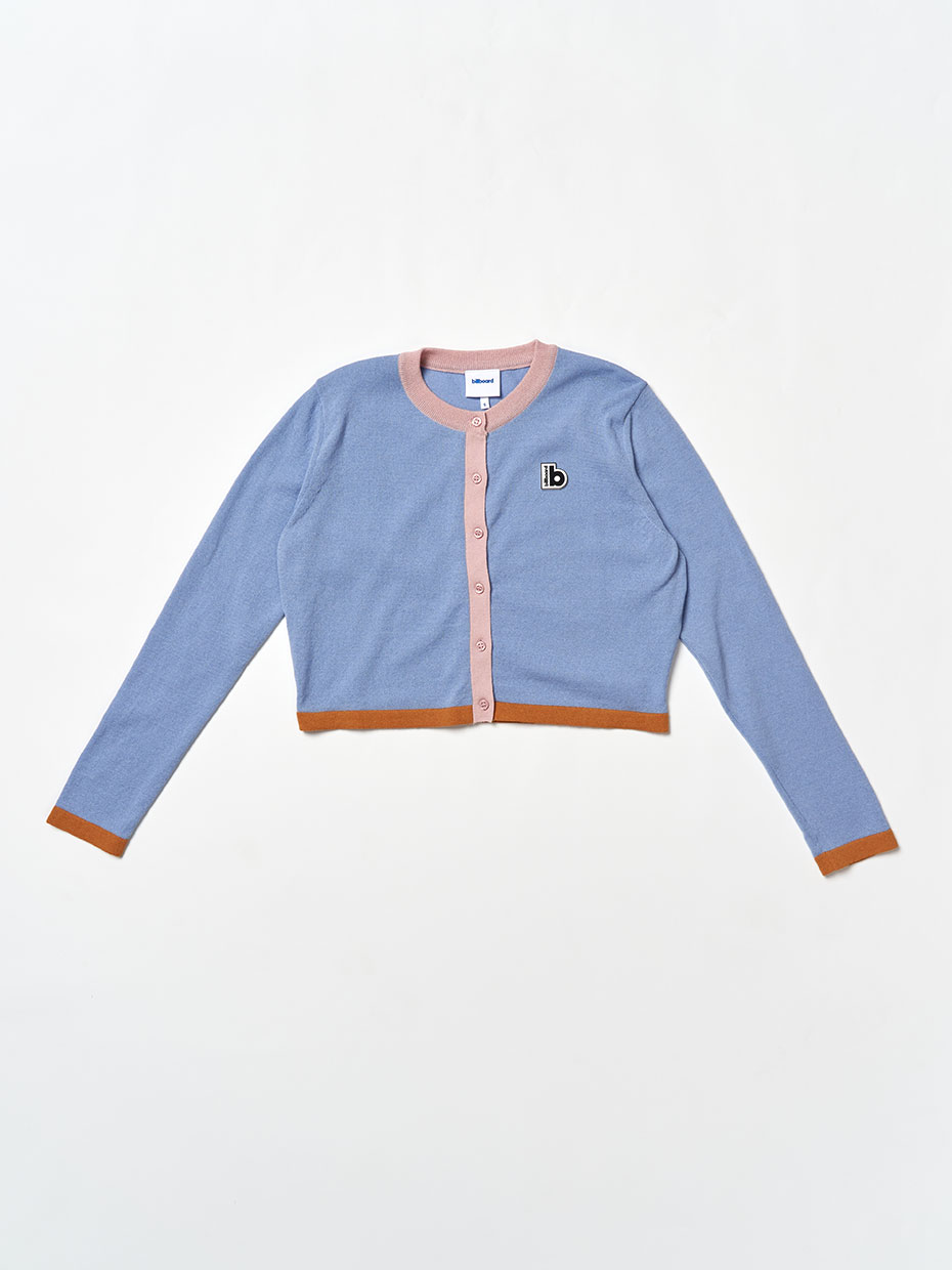 Long Sleeve Crop Cardican_Sky