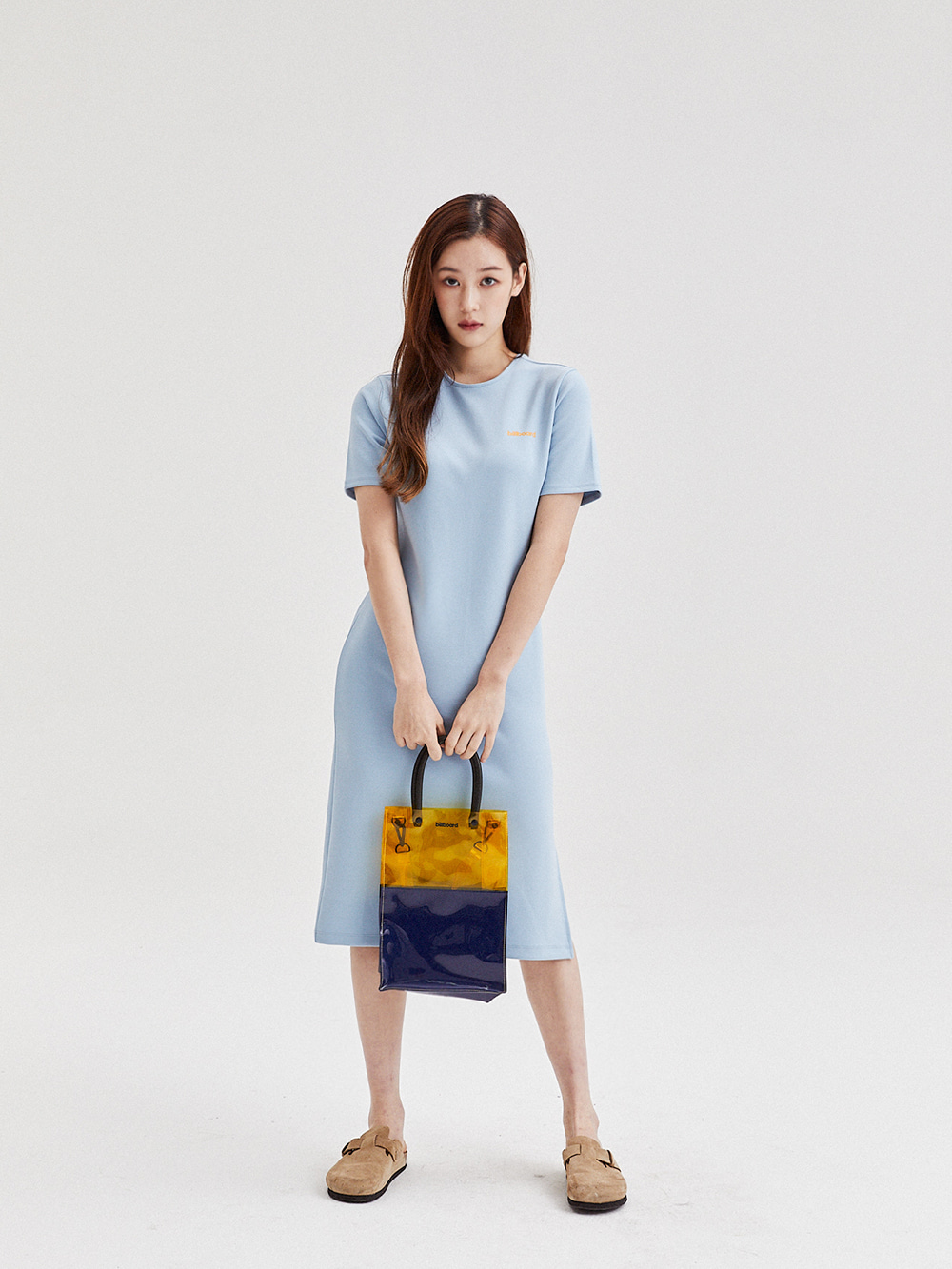 half-moon neck slim mini dress_Mint