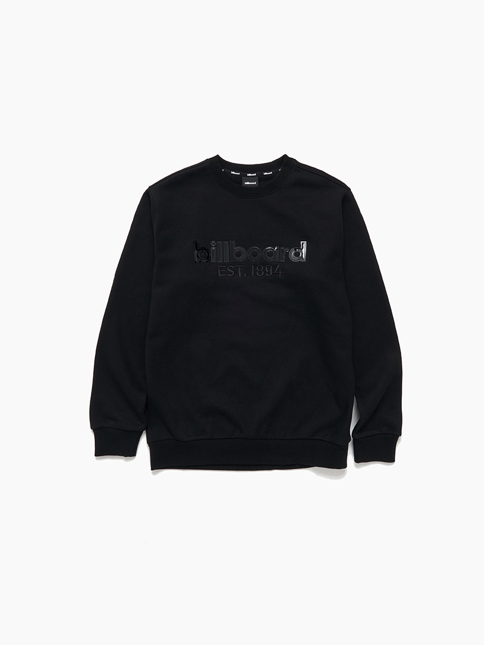 (기모) Aplique big logo sweatshirt_Black