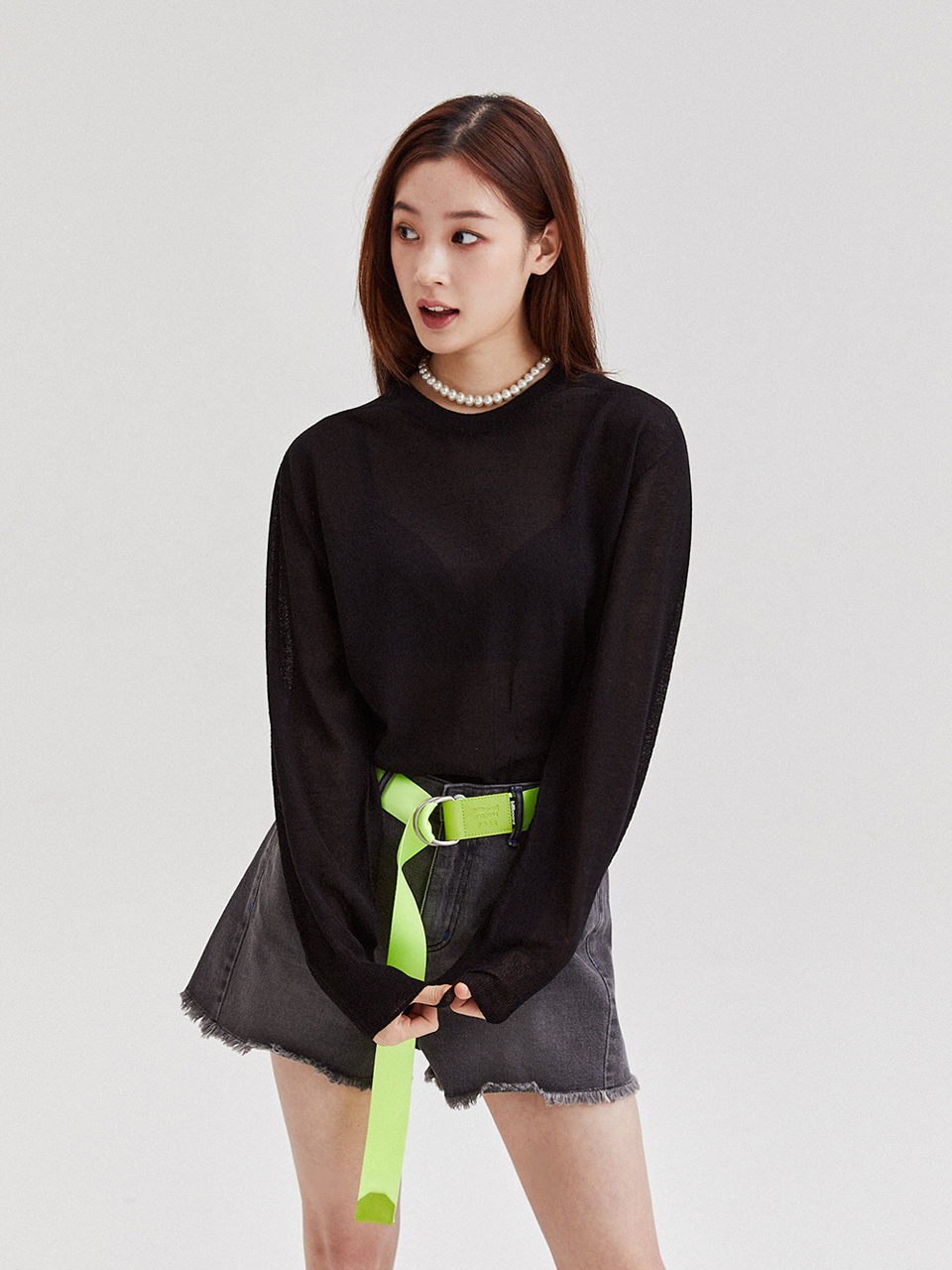 See-through Reverse Knit_Black