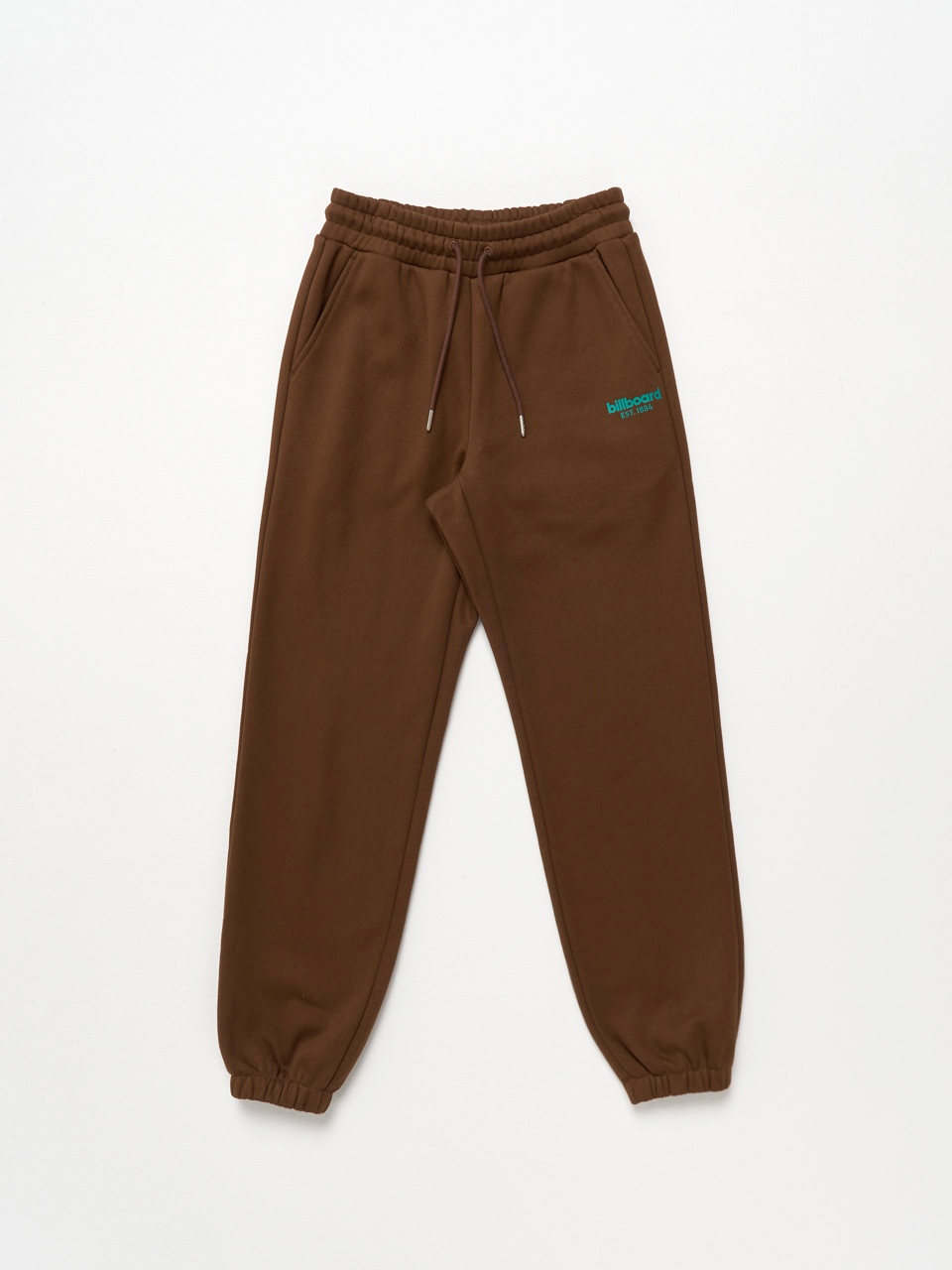 (기모)basic small logo color sweatpants_Brown