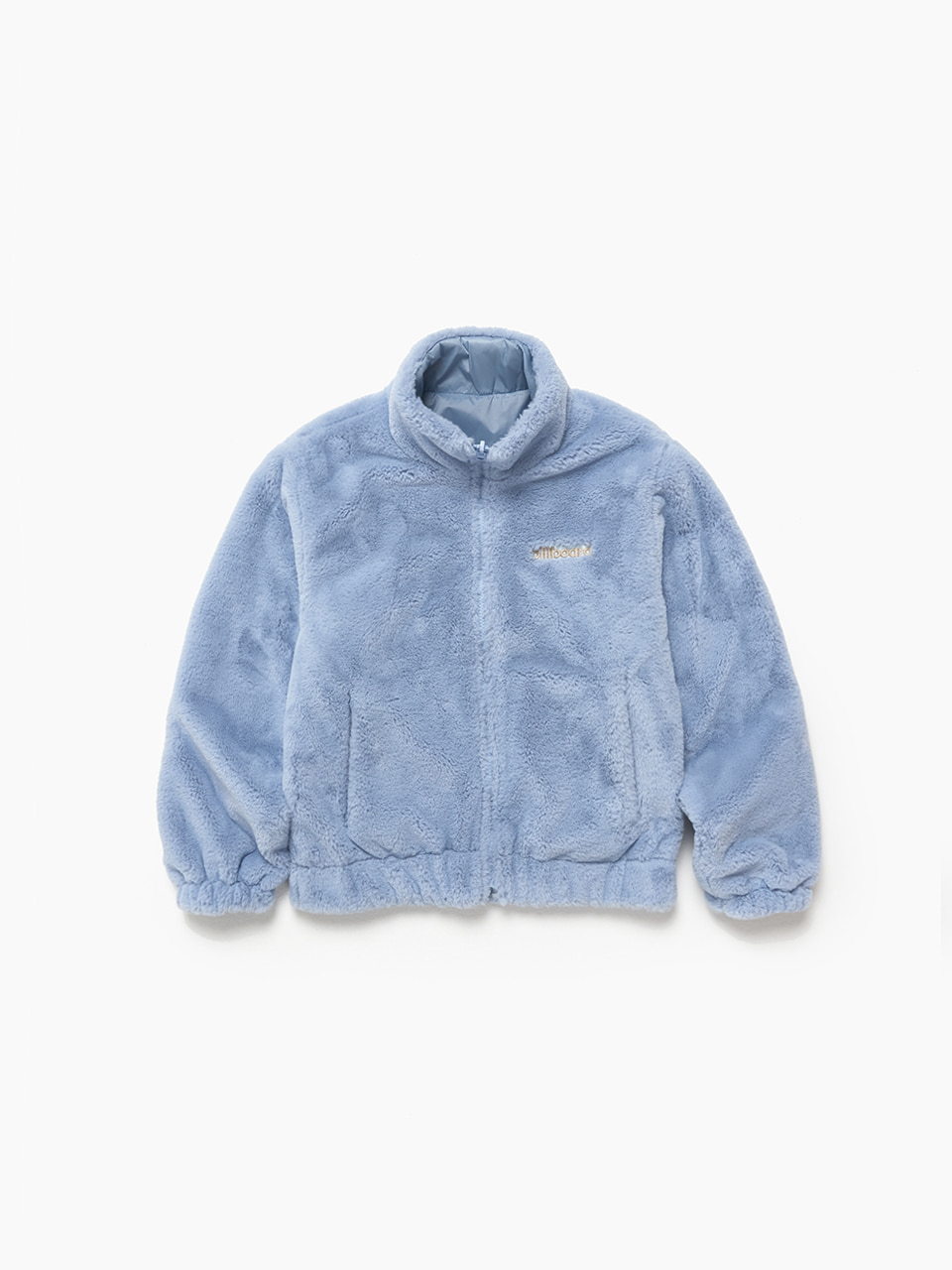 Smoothie fake fur jumper_Light blue