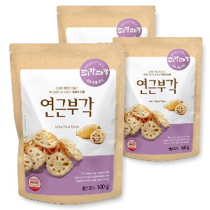 속초 티각태각 연근부각 100g 3봉 칩자체제작