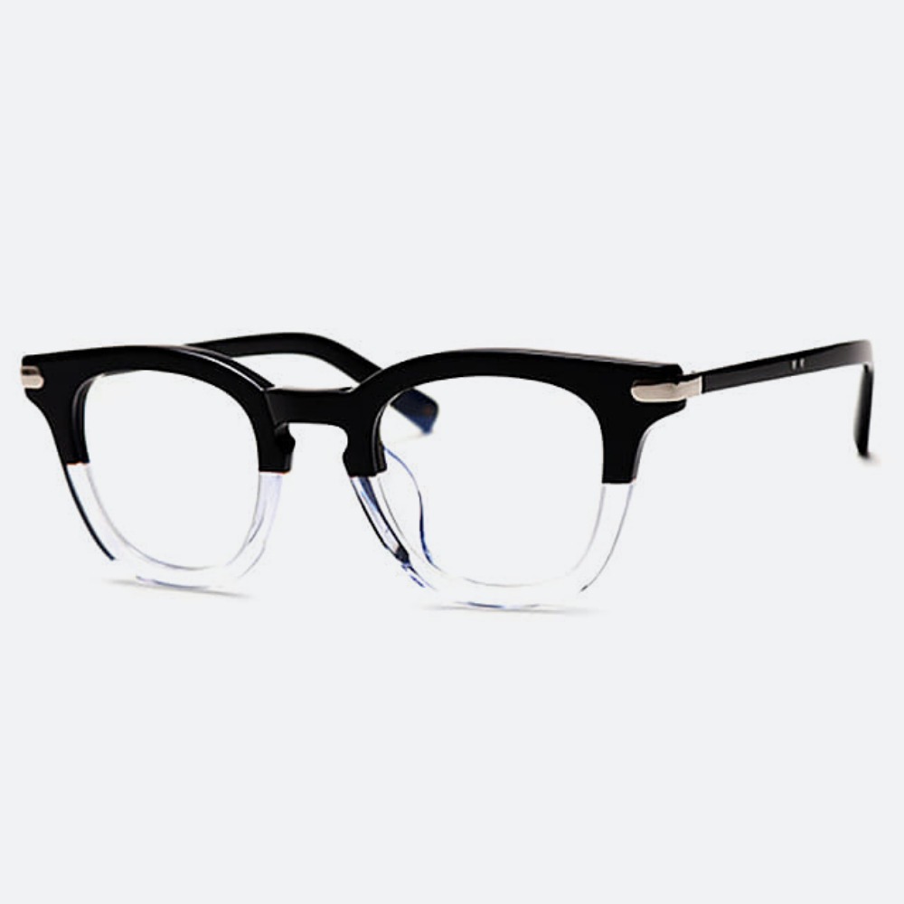 세컨아이즈-그라픽플라스틱 1920 06 49size 블랙 투명 남자 여자 뿔테 안경