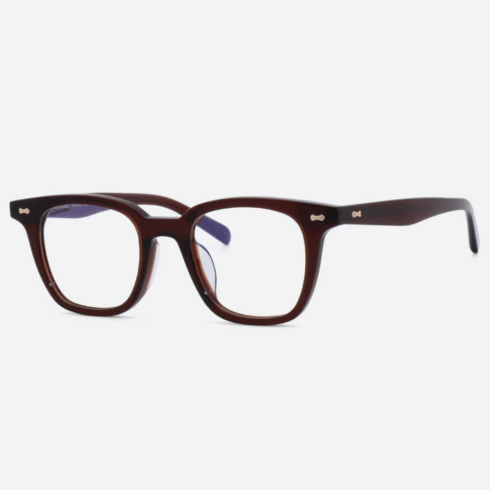 세컨아이즈-마르카토 테디 teddy 002 브라운 사각 뿔테 안경