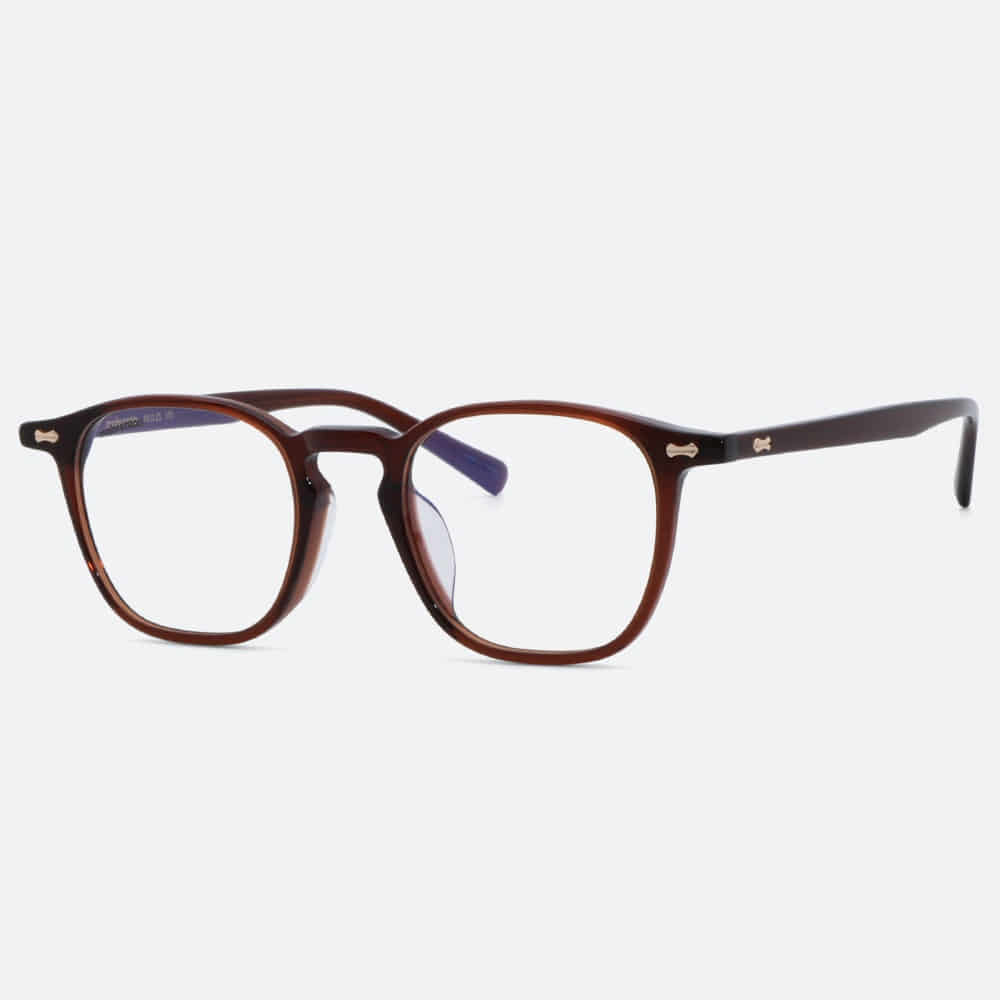 세컨아이즈-마르카토 데이비드 david 002 브라운 얇은 사각 뿔테 안경