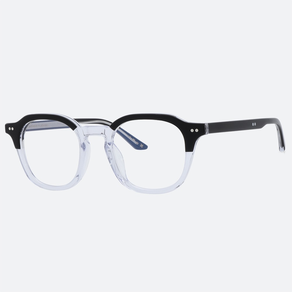 세컨아이즈-그라픽플라스틱 마크 mark 06 블랙 투명 사각 뿔테 안경