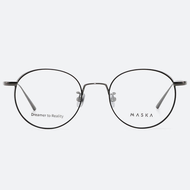 세컨아이즈-마스카 알버트2 R-BURT2 10B 라운드 베타티타늄 가벼운 안경