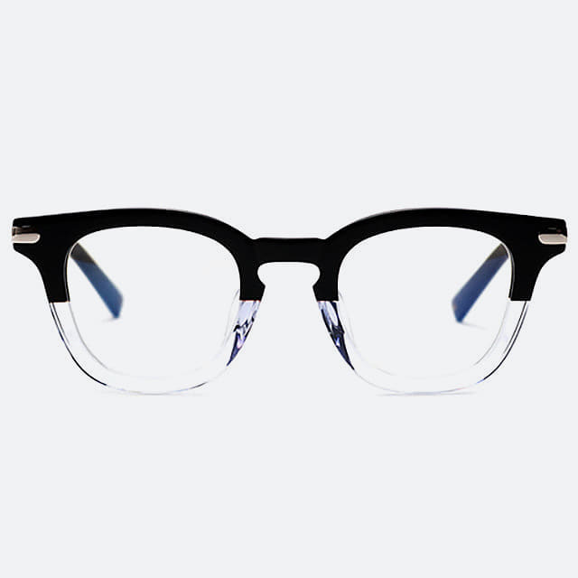 세컨아이즈-그라픽플라스틱 1920 06 49size 블랙 투명 남자 여자 뿔테 안경