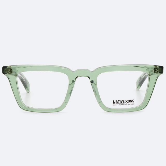 세컨아이즈-네이티브선즈 쿠퍼 Cooper PL-022K 투명그린 사각 뿔테 안경