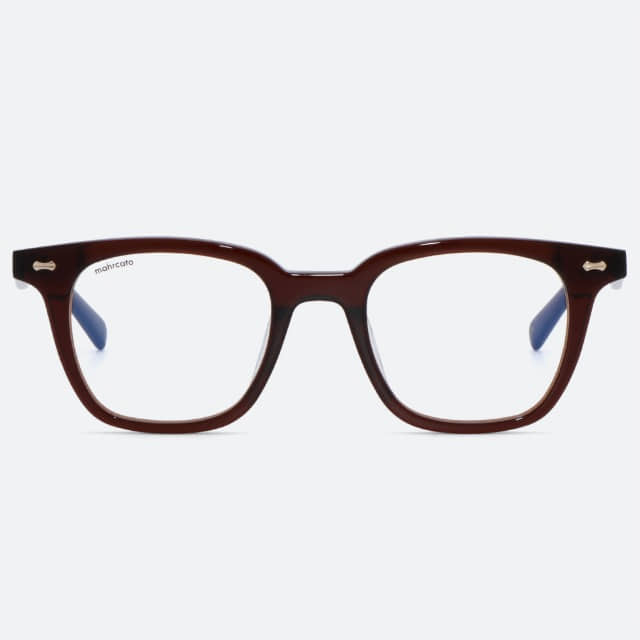 세컨아이즈-마르카토 테디 teddy 002 브라운 사각 뿔테 안경