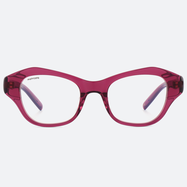 세컨아이즈-마르카토 모스 moss 002 반투명핑크 여자 남자 캣츠아이 뿔테 안경