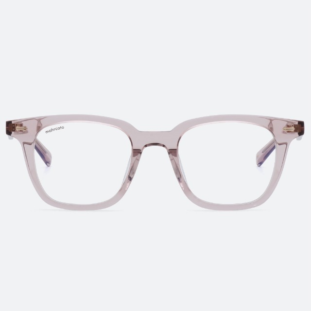 세컨아이즈-마르카토 테디 teddy 004 투명핑크 사각 뿔테 안경