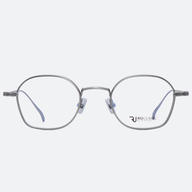 세컨아이즈-루클래식 T8 C02 그레이 가벼운 티타늄 다각형 작은사이즈 안경