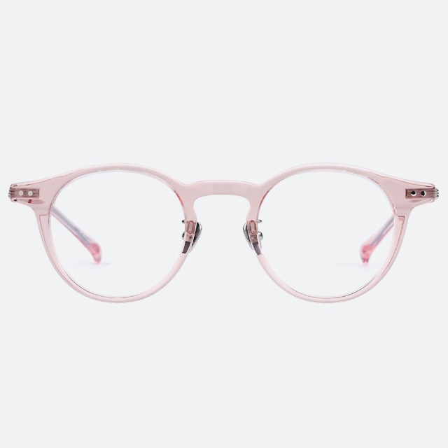 세컨아이즈-프로젝트프로덕트 CL19 C05 투명 핑크 여자 남자 라운드 뿔테 티타늄 안경테