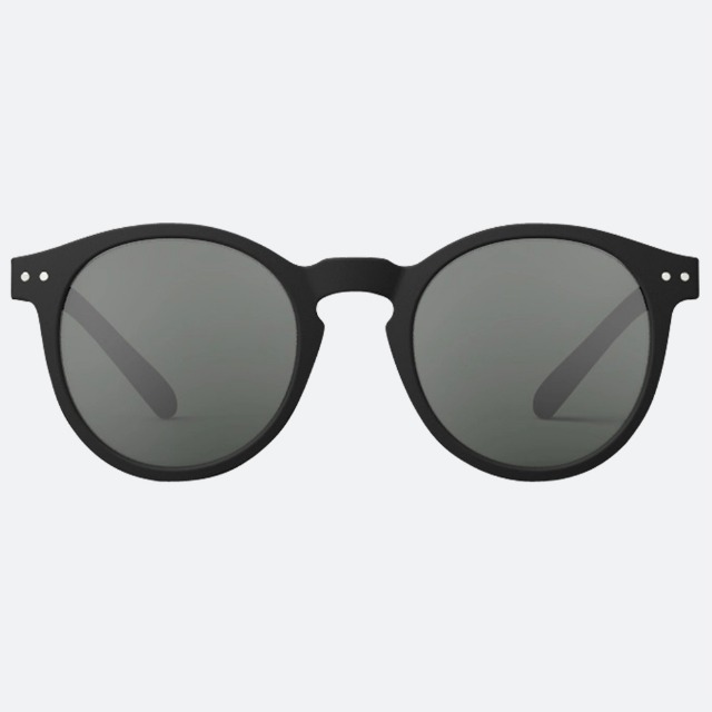 세컨아이즈-이지피지 M BLACK 블랙 라운드 뿔테 오버사이즈 선글라스