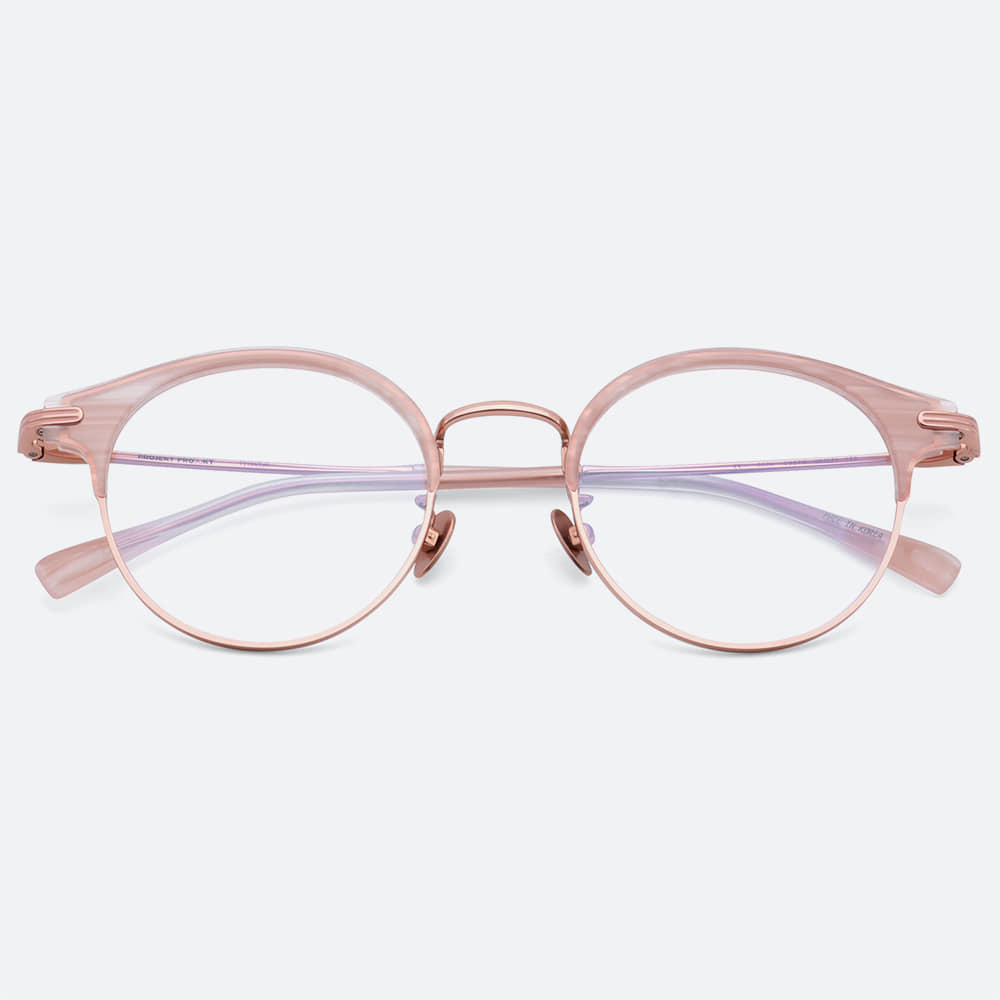 세컨아이즈-프로젝트프로덕트 SC24 C05PG 핑크 로즈골드 하금테 여자 안경
