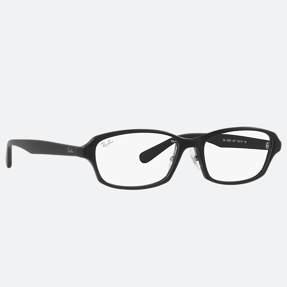 세컨아이즈-레이벤 0RX5385D 2477 블랙 아시안핏 각진 뿔테 안경테