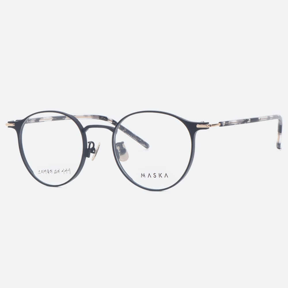 세컨아이즈-마스카 프리 클레 Free Klee 04B 매트블랙 가벼운 라운드 티타늄 안경