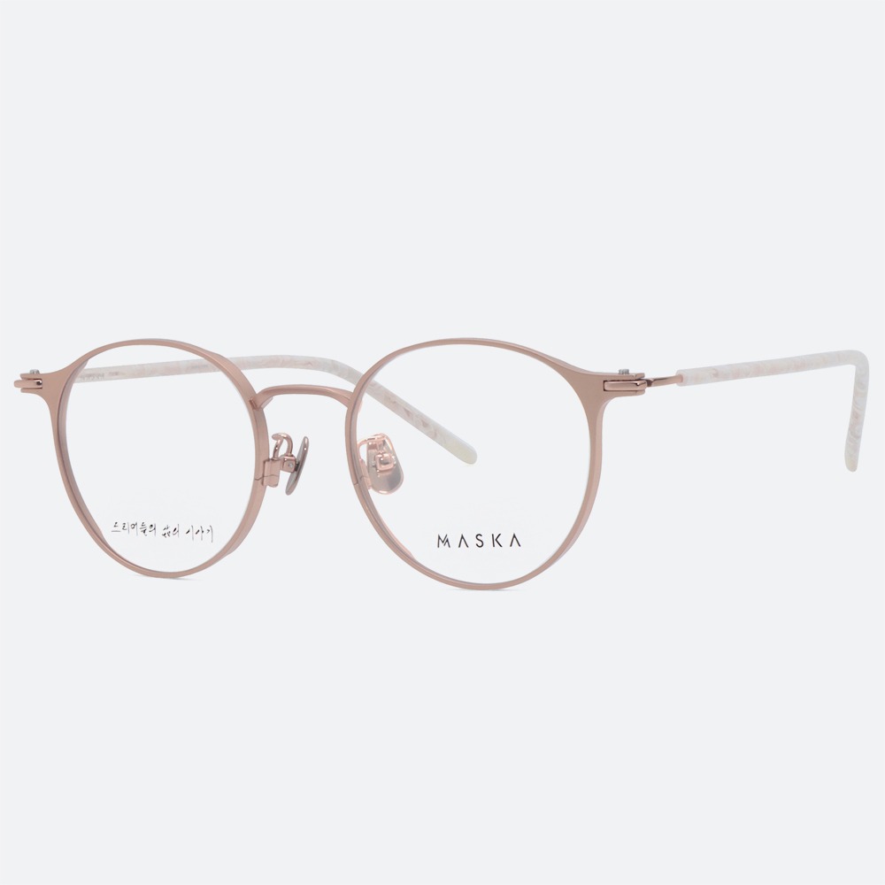 세컨아이즈-마스카 프리 클레 Free Klee 03I 로즈골드 가벼운 라운드 티타늄 안경