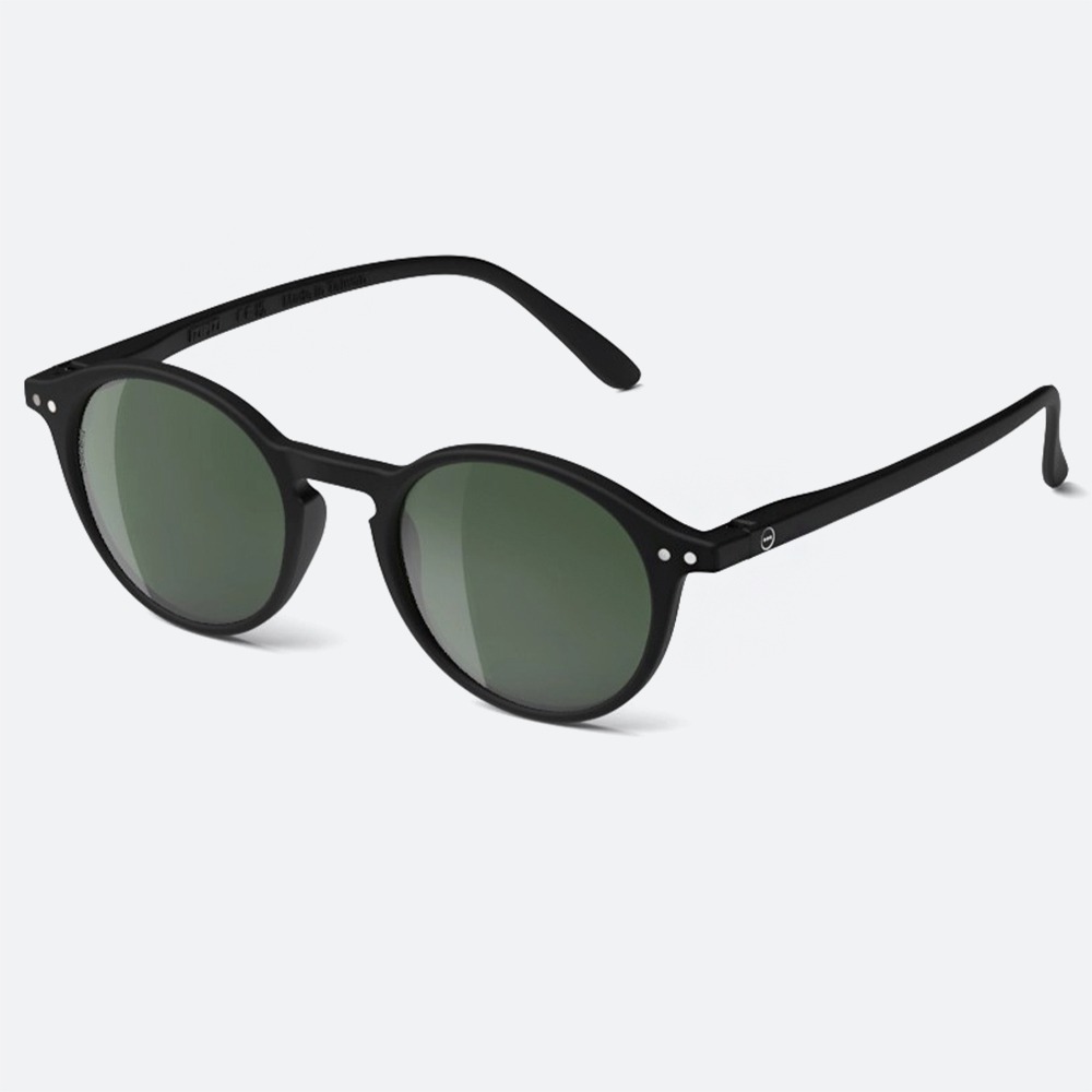 세컨아이즈-이지피지 D BLACK 블랙 그린렌즈 여자 남자 라운드 편광 뿔테 선글라스