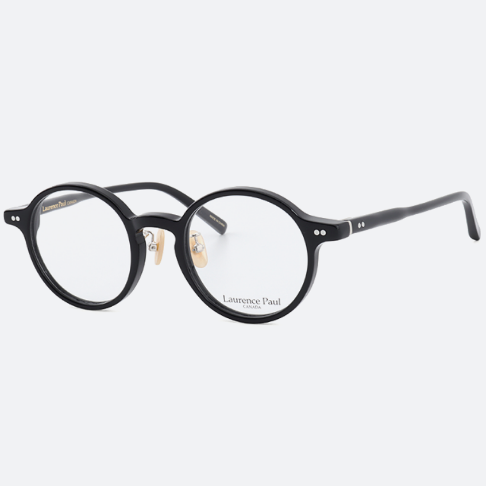 세컨아이즈-로렌스폴 안경 쿠버4 COUVER4 C01  블랙 라운드 뿔테 남자 여자 안경테